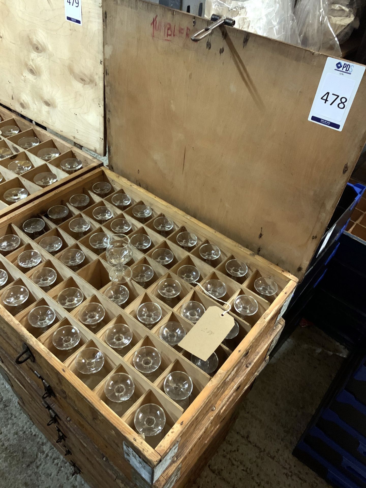 288 Sherry Glasses (Wooden Cases) (Located Elstree – See General Notes for Details)