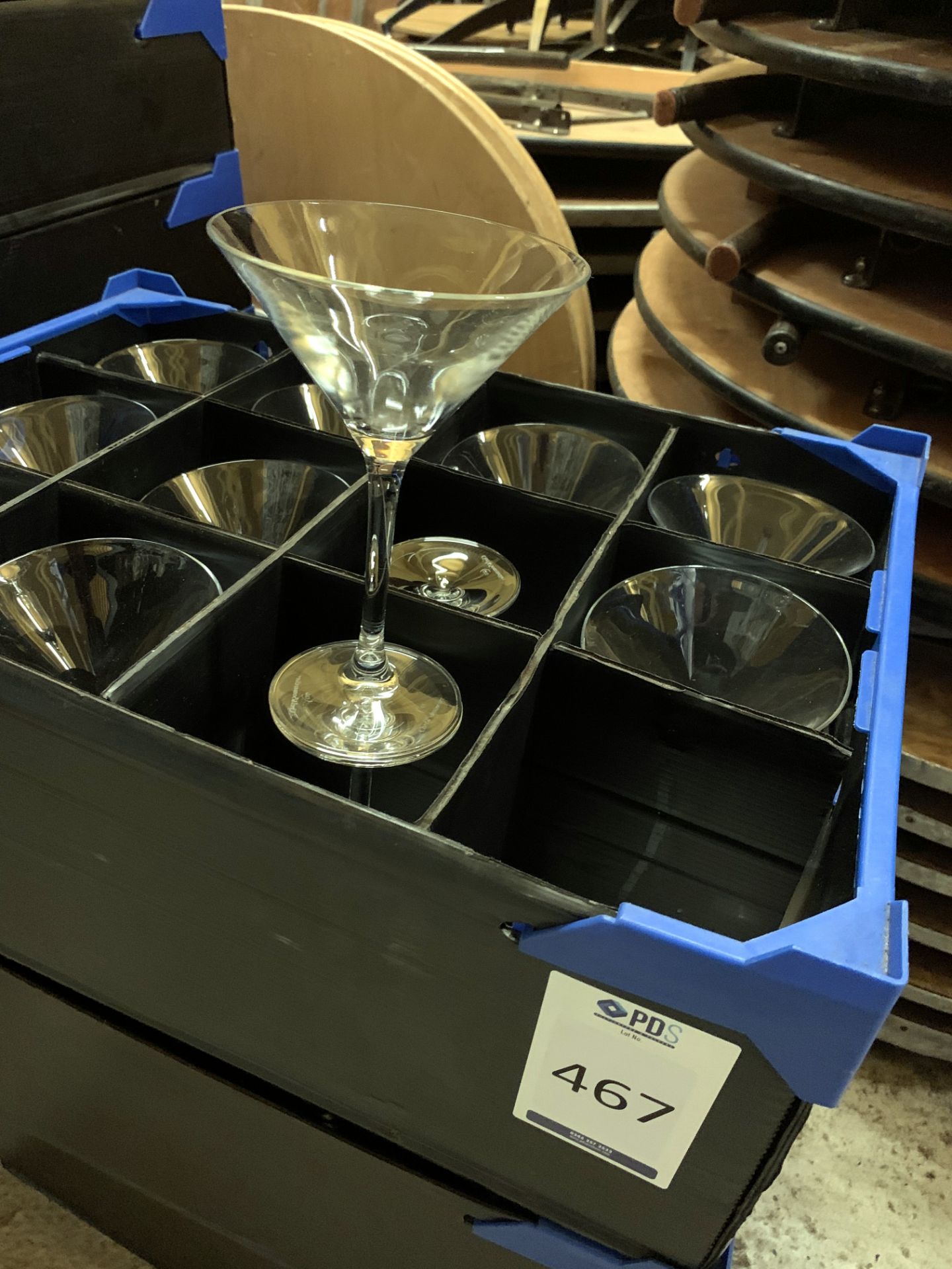36 Large Martini Glasses (Located Elstree – See General Notes for Details)