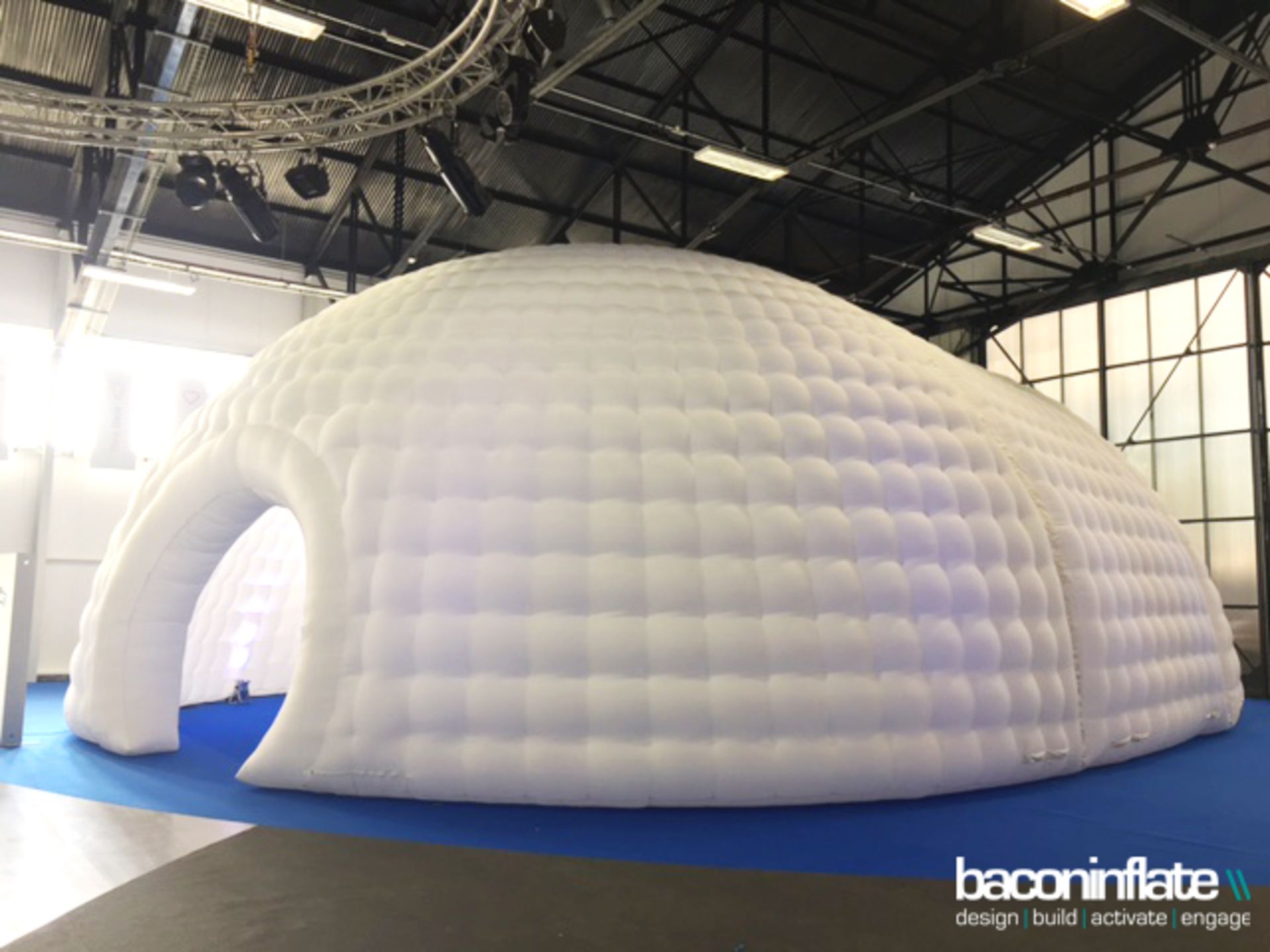 13 x 13m IndoorHaus (Rope Tied) Internal Inflatable Structure with 5m Saddle Section (Stock No;