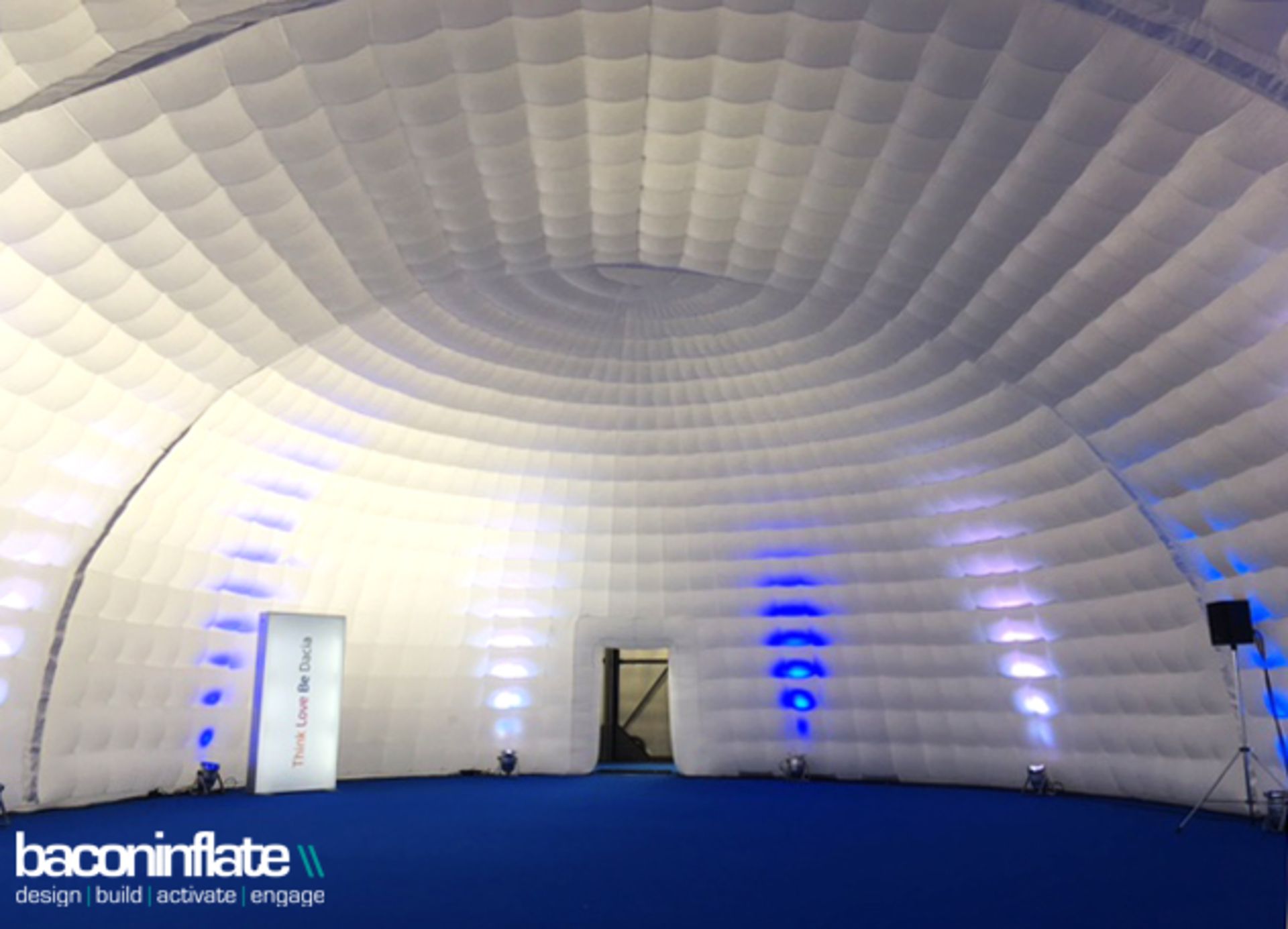 13 x 13m IndoorHaus (Rope Tied) Internal Inflatable Structure with 5m Saddle Section (Stock No; - Image 3 of 8