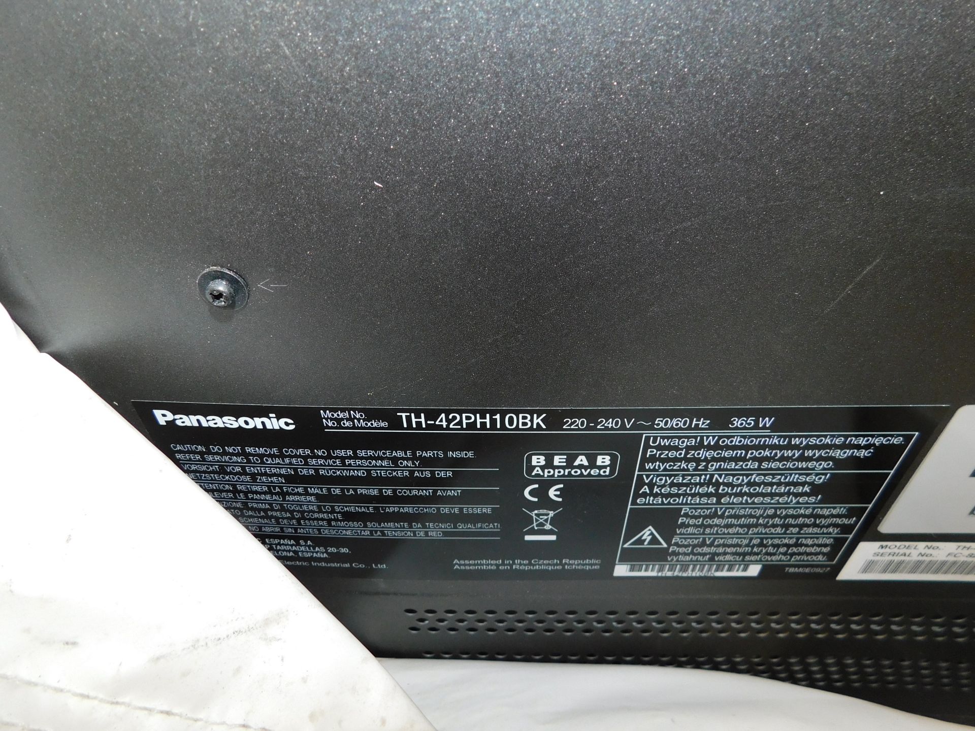 Panasonic Plasma Screen with Flight Case & Stand (Located Northampton – See General Notes for - Image 4 of 4