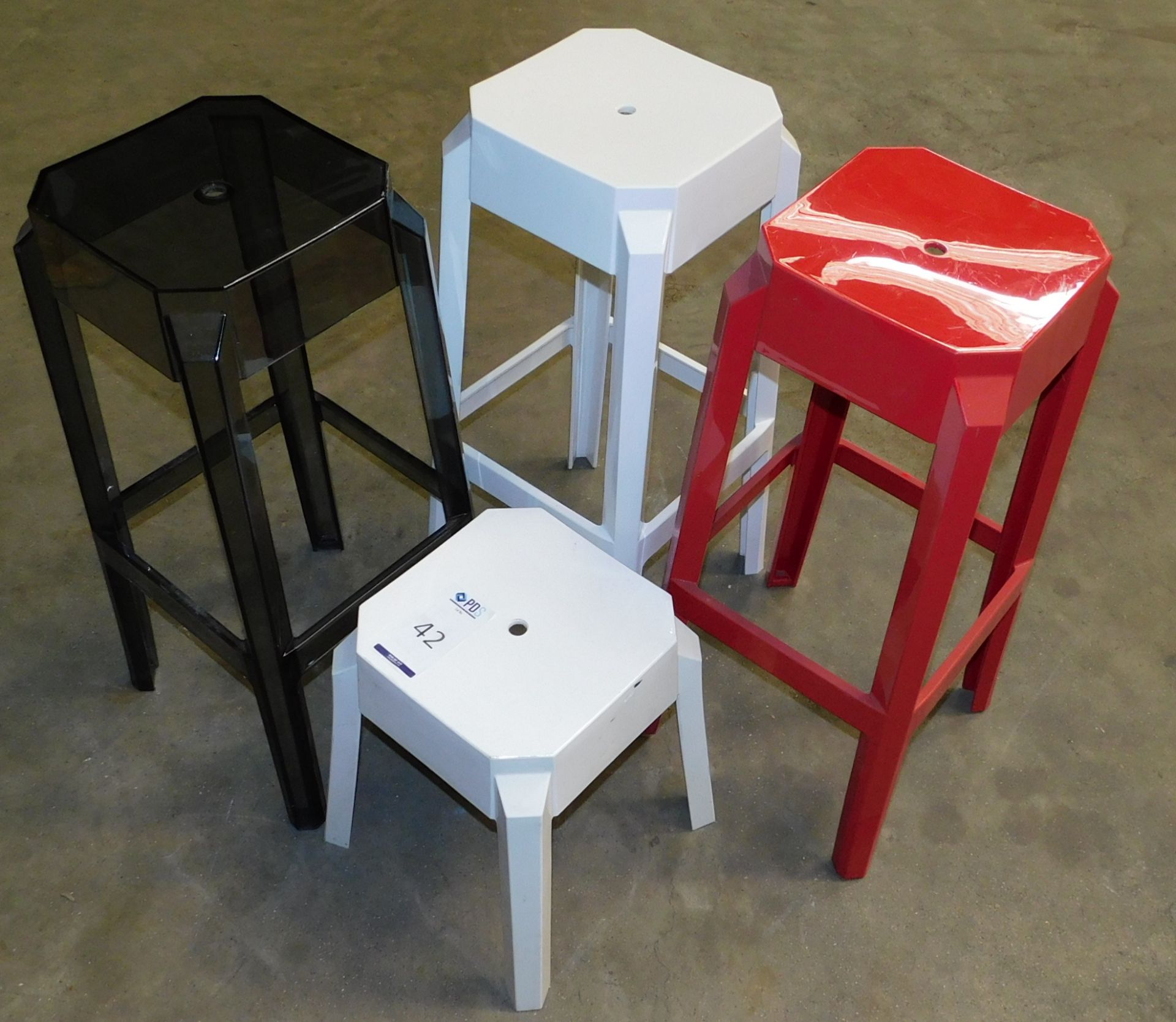 110 High Perspex Fox Stools, Mixed Colours & 25 Low Fox Stools (Located Huntingdon, See General - Image 2 of 6