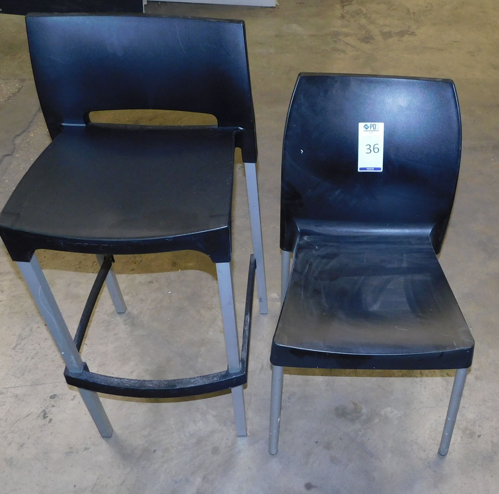 40 Black Stax Stools & 14 Stacking Chairs (Located Huntingdon, See General Notes for More Details)