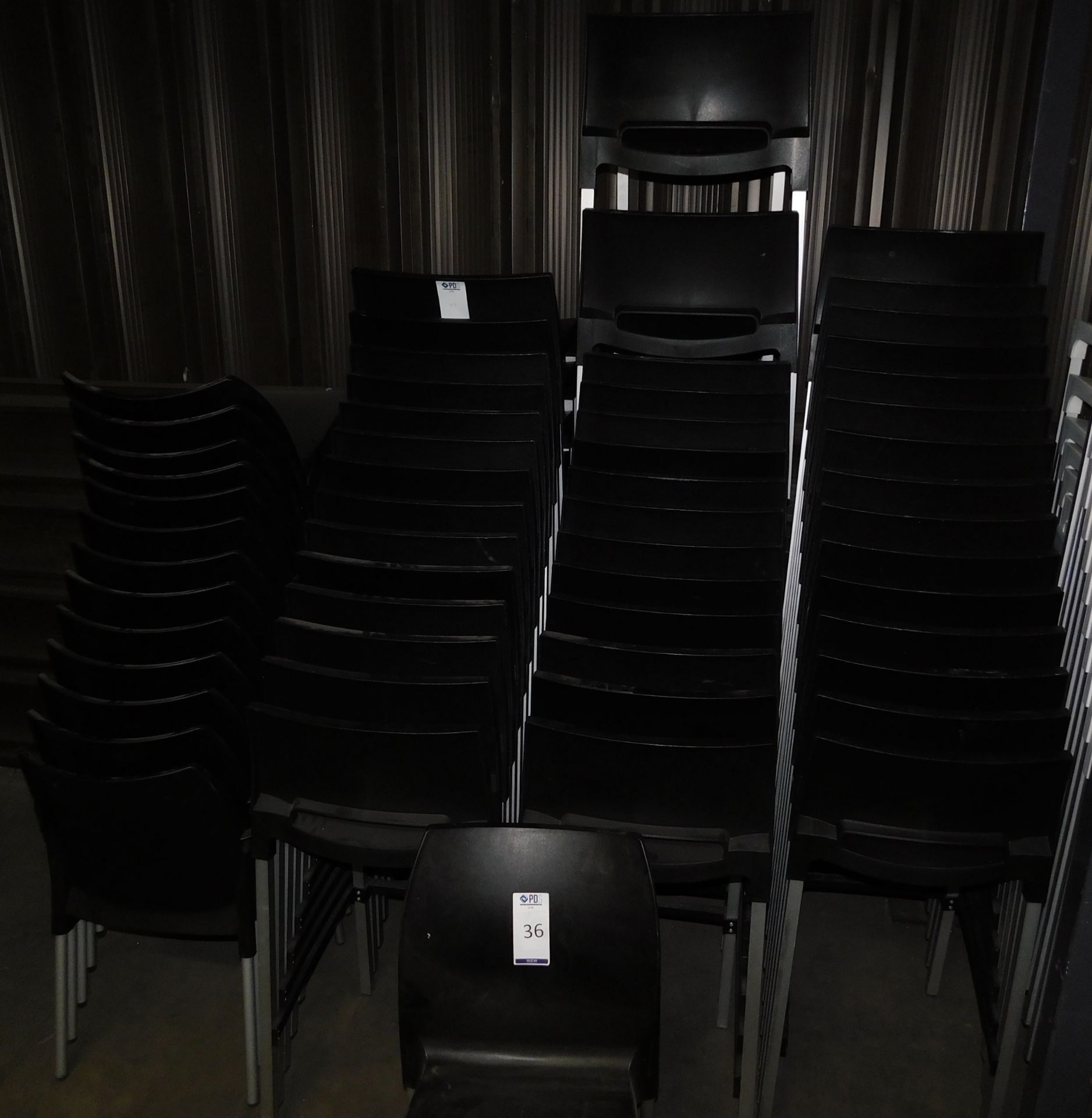 40 Black Stax Stools & 14 Stacking Chairs (Located Huntingdon, See General Notes for More Details) - Image 3 of 4