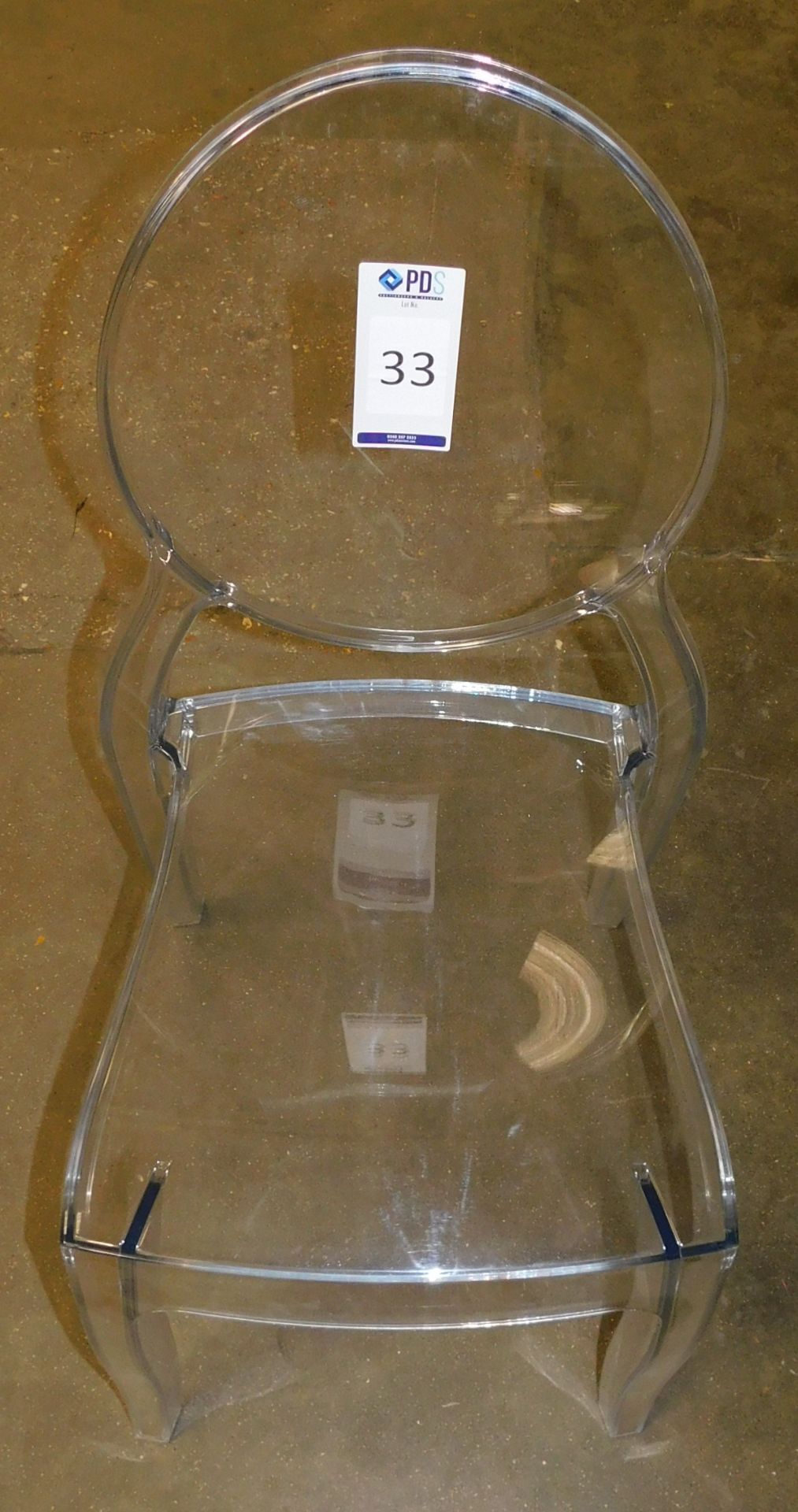 Approximately 200 Elizabeth Plastic Stacking Chairs (Ice Chair Replica) (Located Huntingdon, See