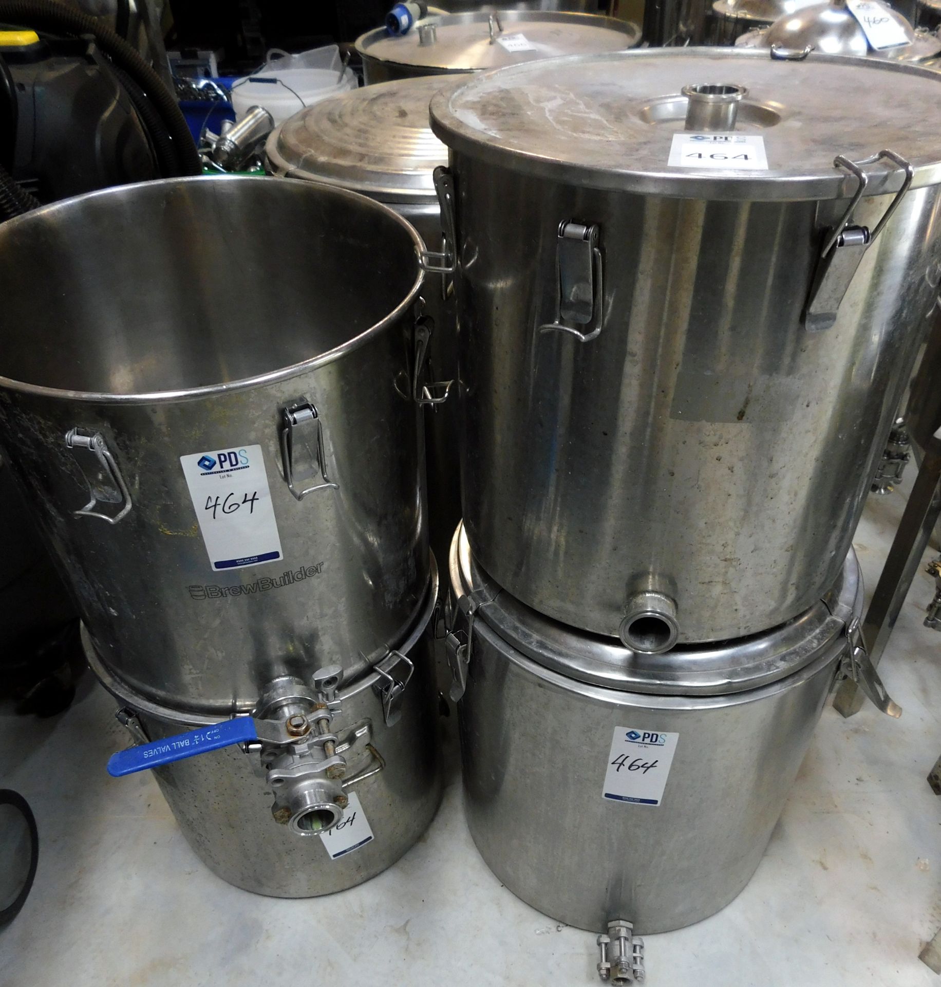 4 70L Brew Kettles (Located Brentwood, See General Notes for More Details)