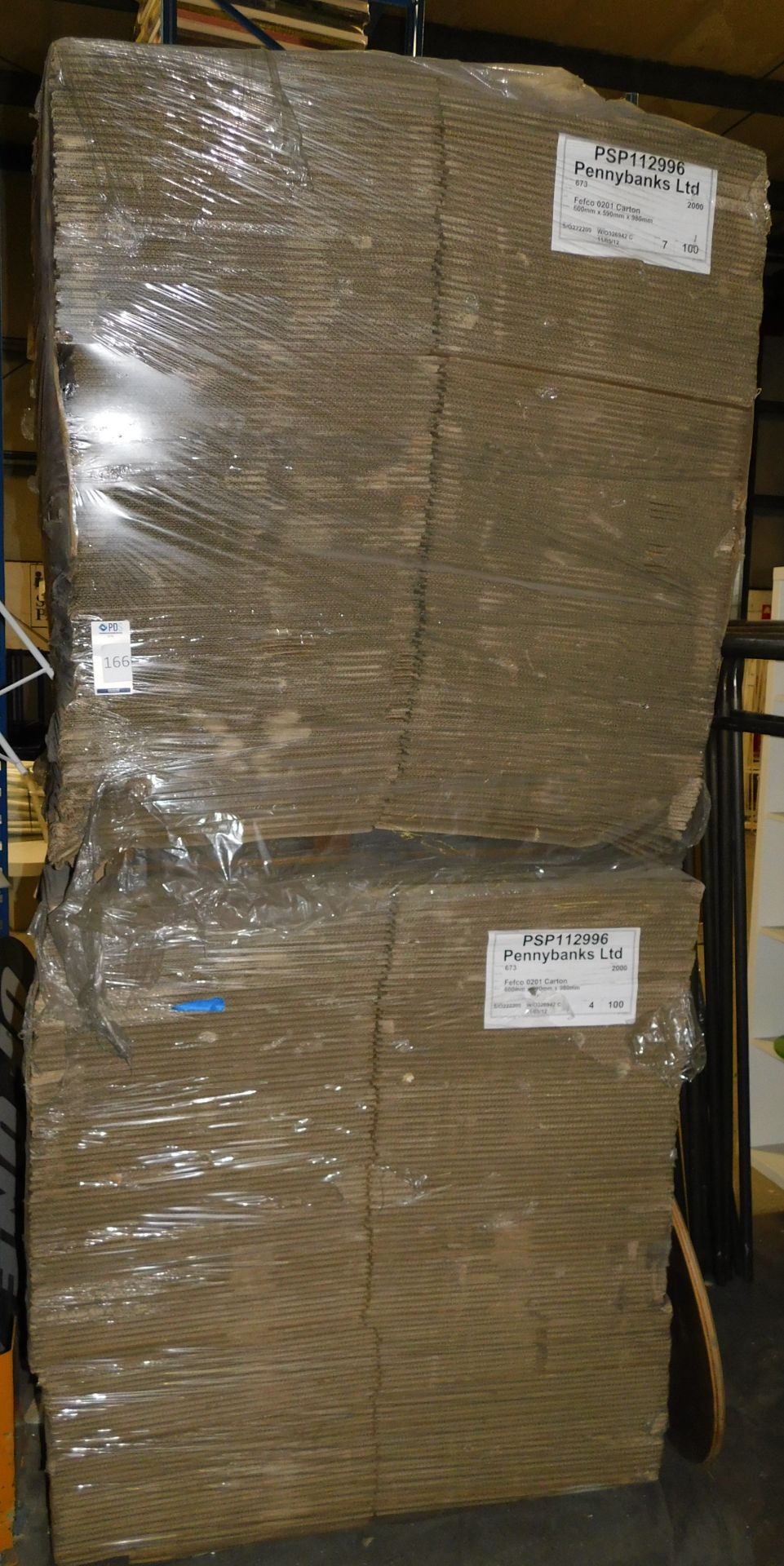 200 Cardboard Boxes for Packing Chairs (Located Huntingdon, See General Notes for More Details)