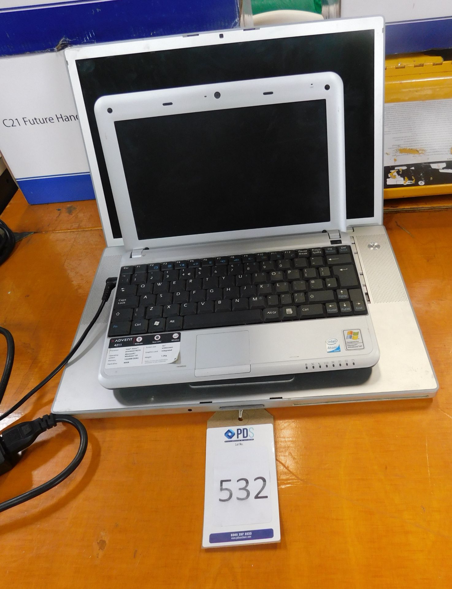Apple Mac Book Pro & An Advent Laptop (No HDD) (Located Brentwood, See General Notes For More - Image 2 of 2