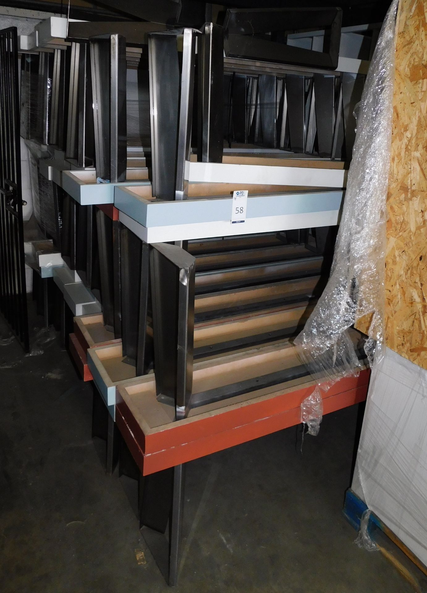 35 Metal Framed Catwalk Benches, High (Located Huntingdon, See General Notes for More Details)