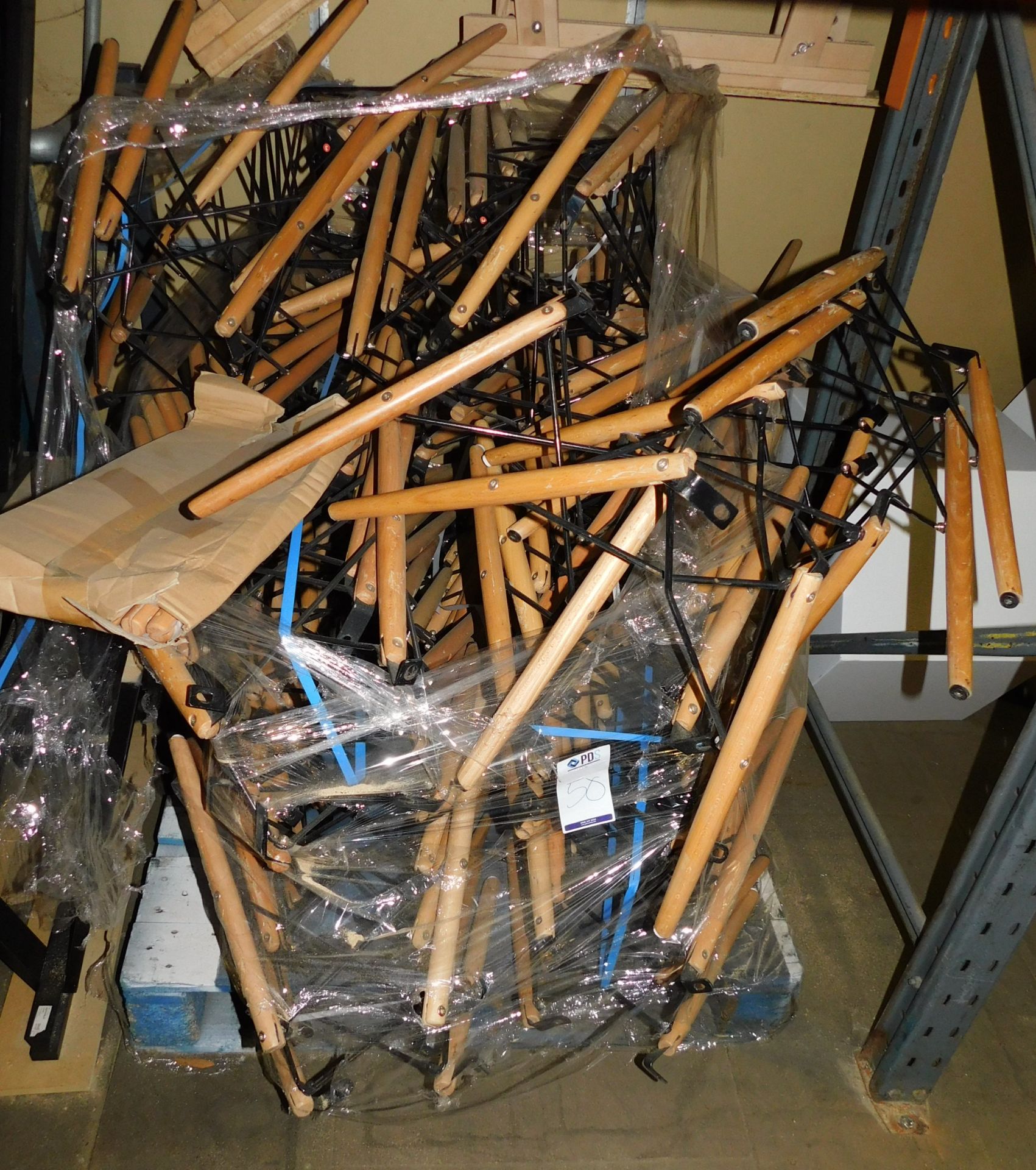 Approximately 80 Plastic Chairs with Wooden Frame Legs (Pallet Containing Legs Located on Mezzanine) - Image 5 of 5