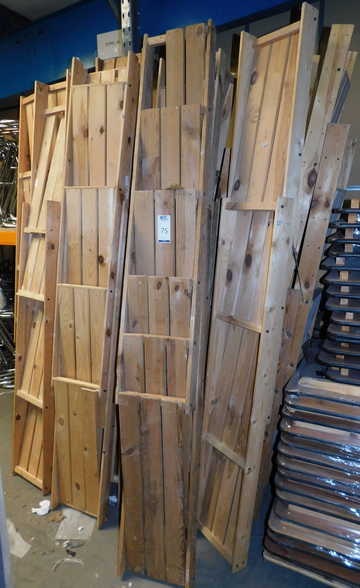 9 Wooden Frame Shelving Units (Located Huntingdon, See General Notes for More Details)