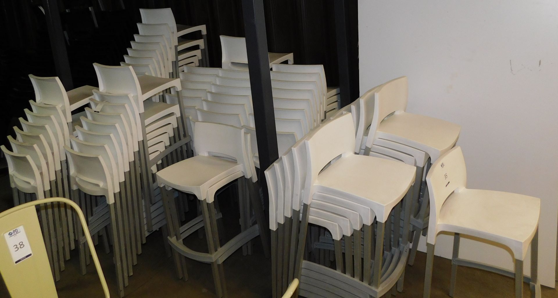 65 White Stax Stools (Located Huntingdon, See General Notes for More Details) - Image 3 of 3