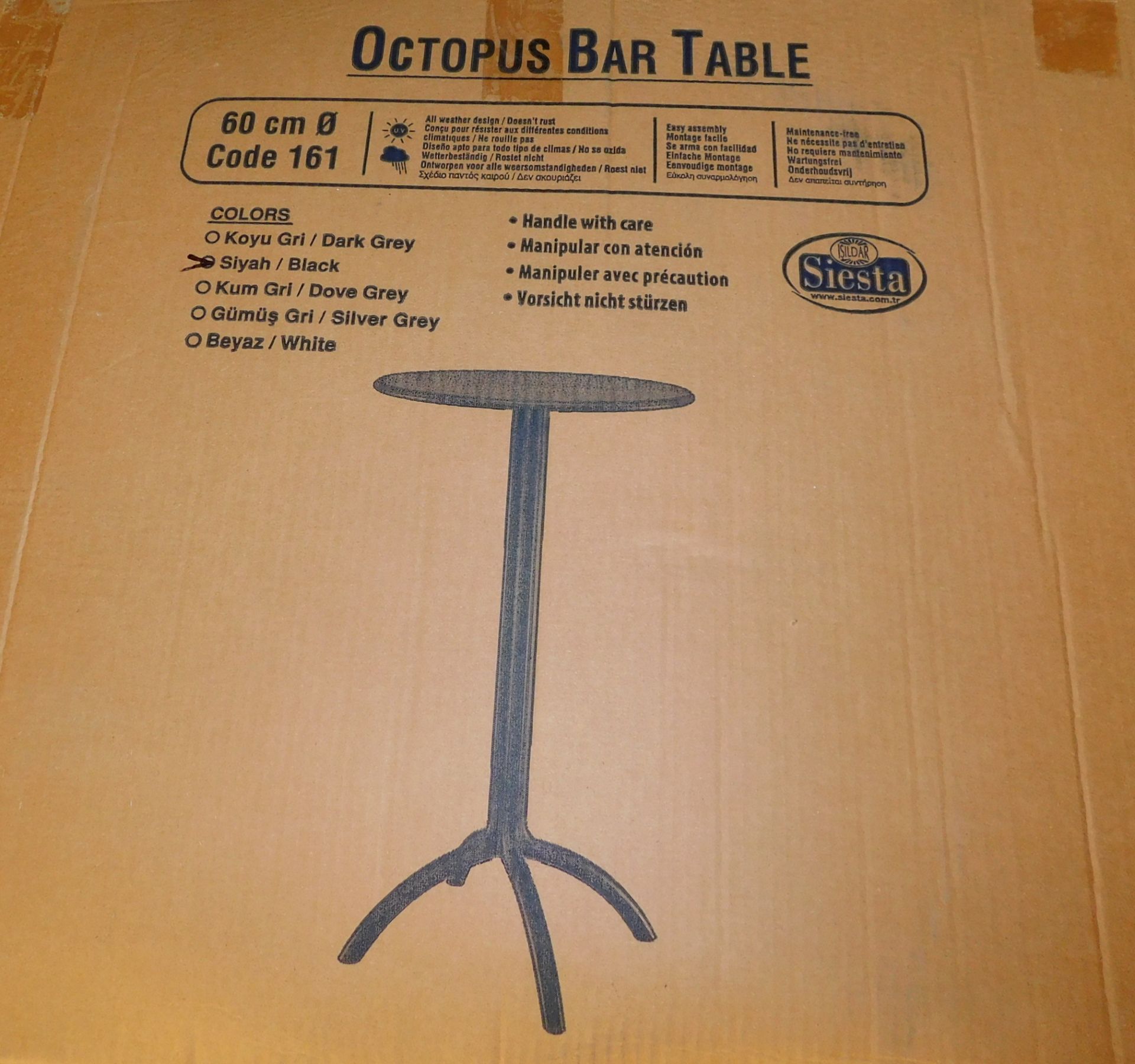 18 Octopus Bar Tables (Located Huntingdon, See General Notes for More Details)