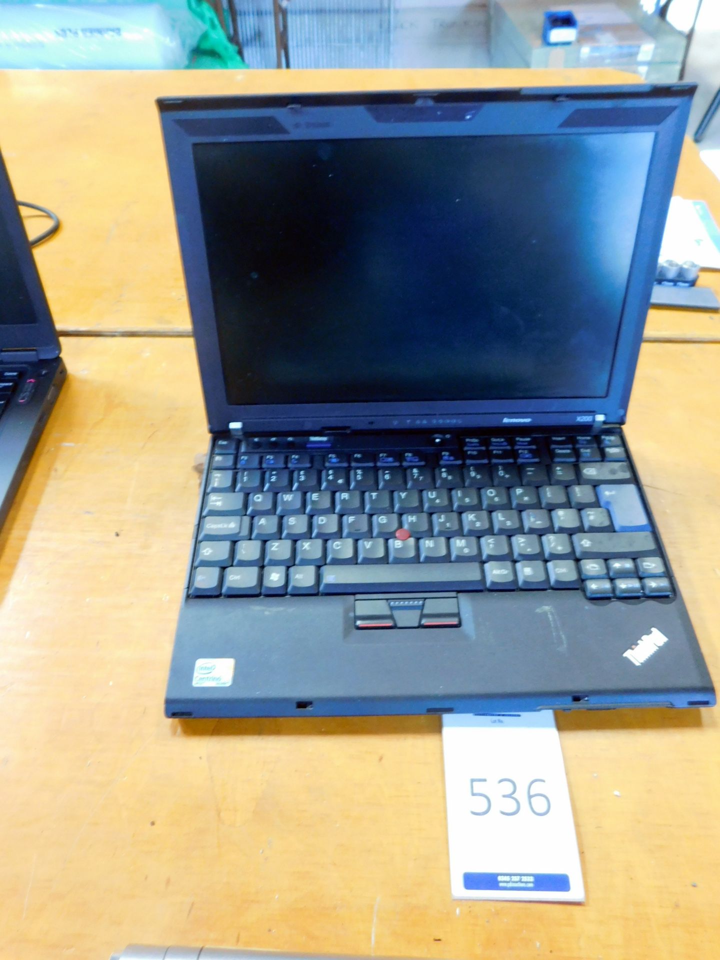 Lenovo X200 Thinkpad Laptop (Located Brentwood, See General Notes For More Details)