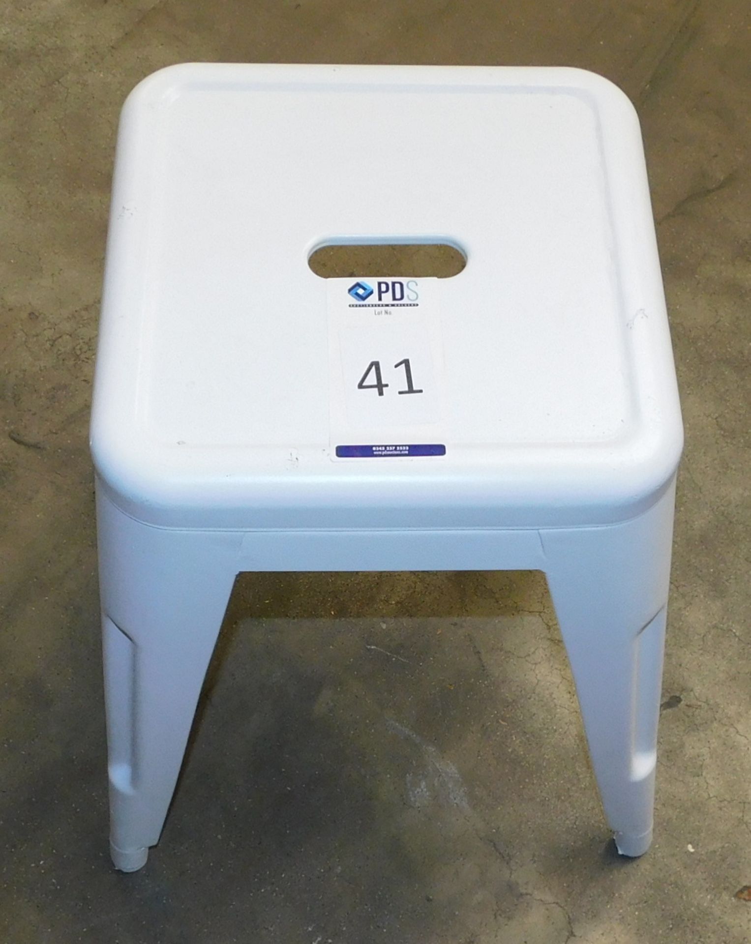 205 Low Paris Stools, Black and White (Located Huntingdon, See General Notes for More Details)