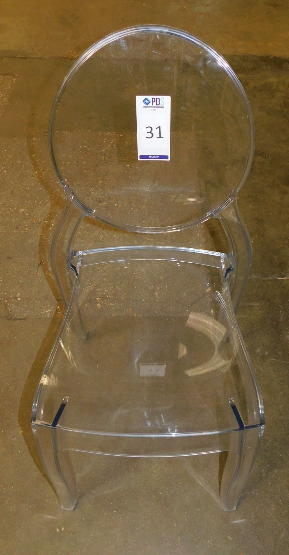 Approximately 200 Elizabeth Plastic Stacking Chairs (Ice Chair Replica) (Located Huntingdon, See