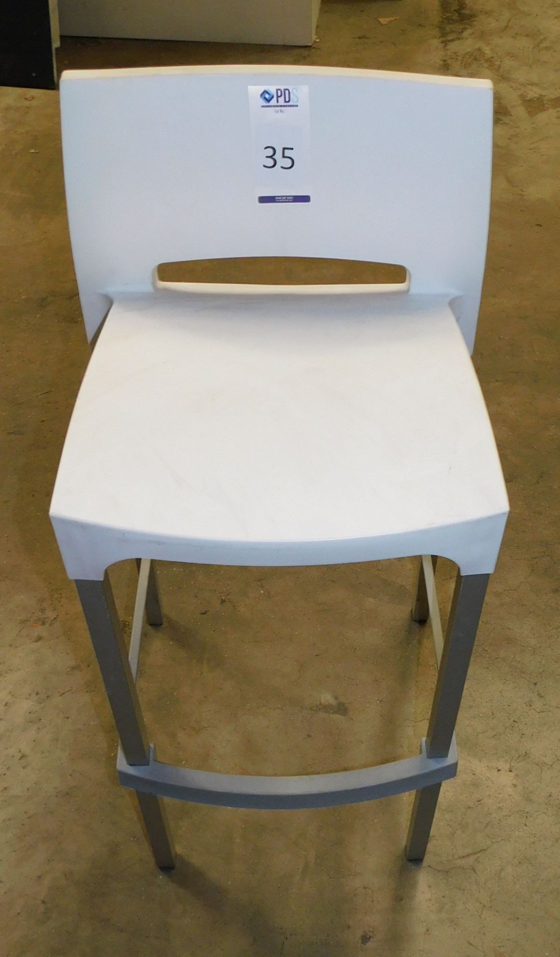 65 White Stax Stools (Located Huntingdon, See General Notes for More Details)