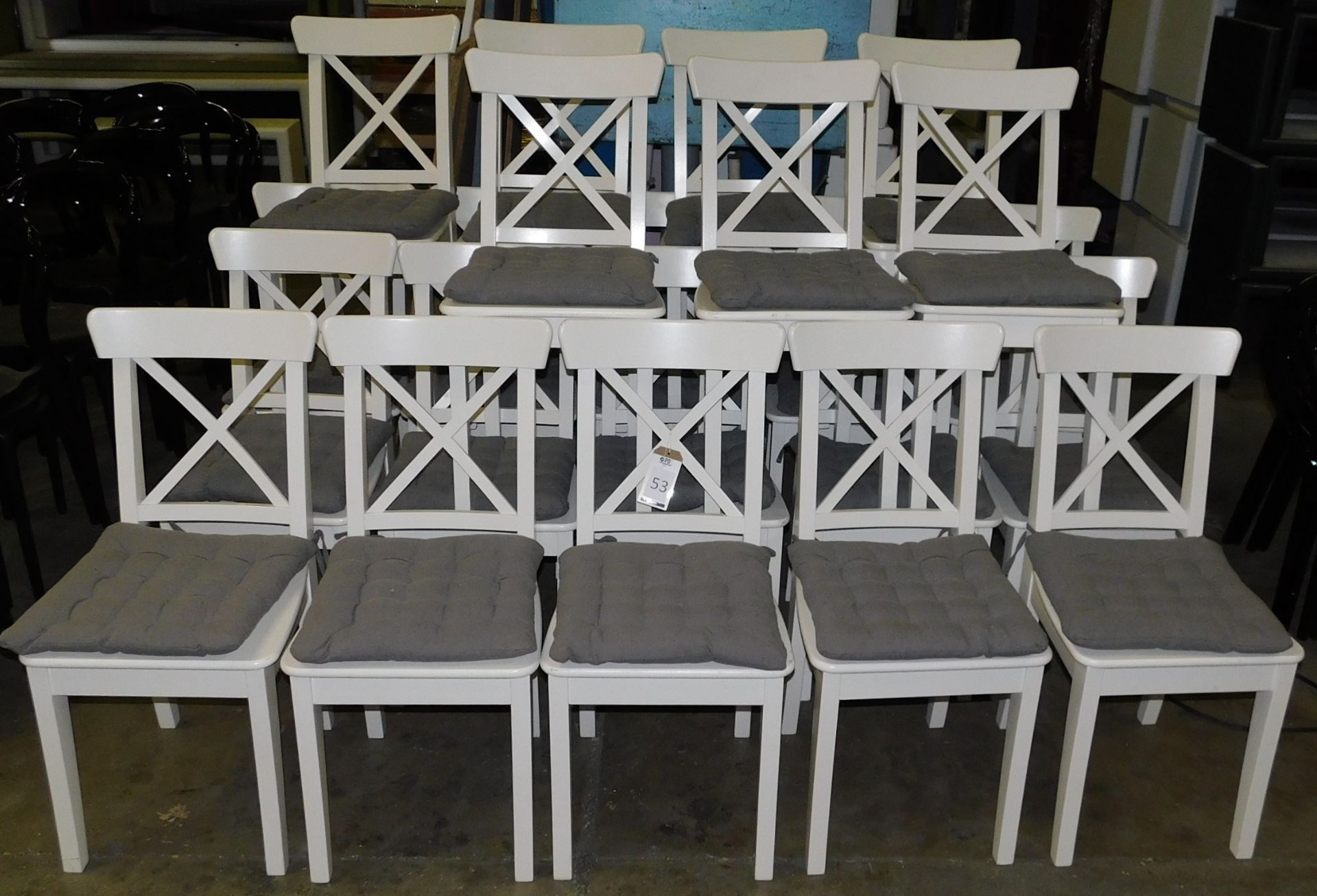 22 Wooden Framed Chairs with Seat Pads (Located Huntingdon, See General Notes for More Details) - Image 3 of 3