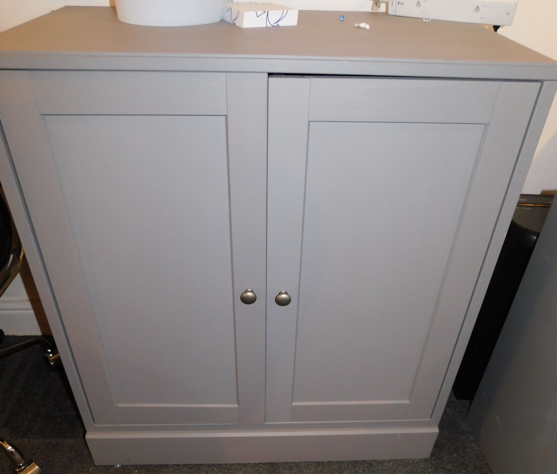 Stationary Cupboard & 2 Grey Double Door Cabinets (Located Huntingdon, See General Notes for More - Image 2 of 3