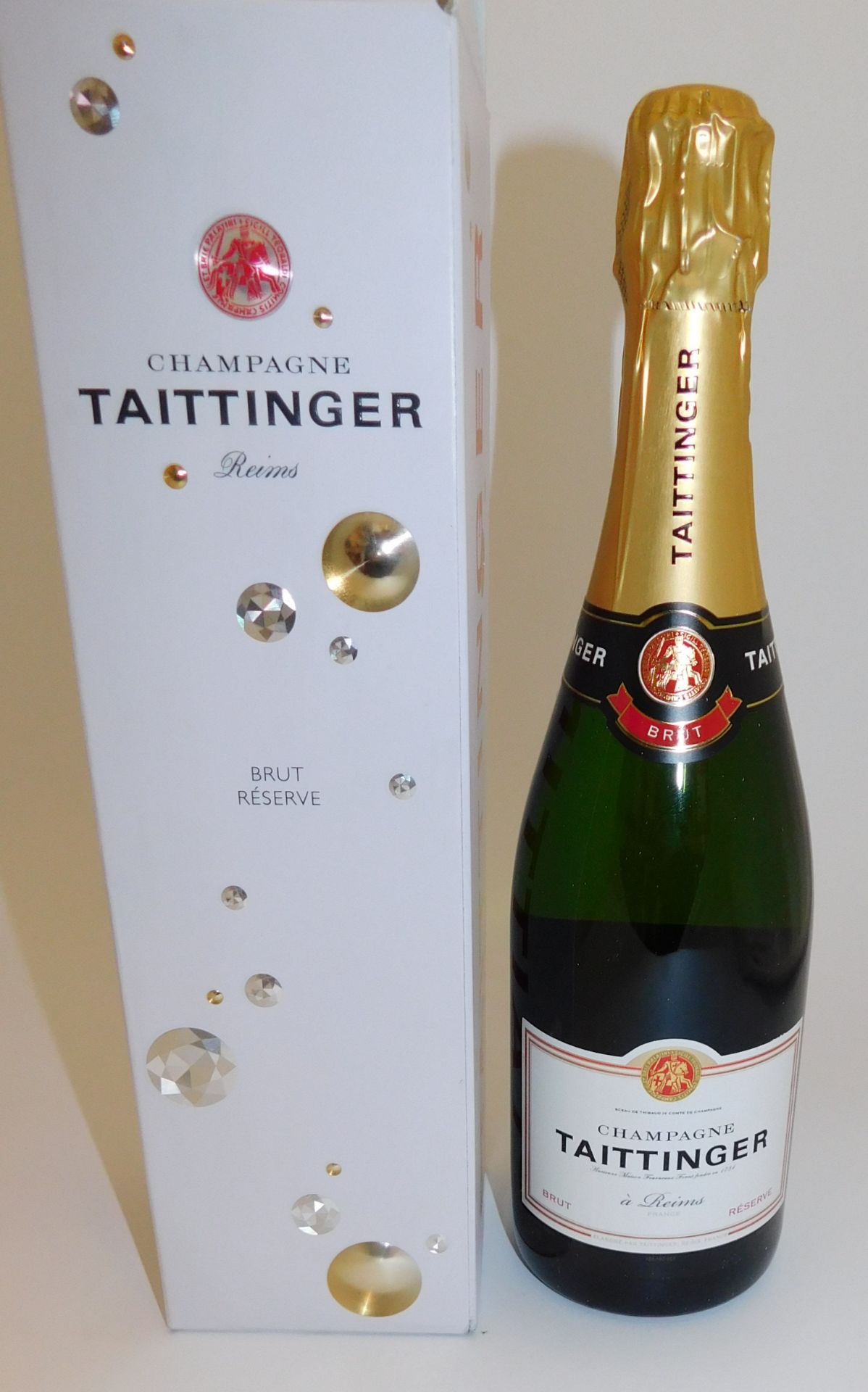 6 Bottles of Tattinger Brut Reserve Champagne, 750ml, Individually Boxed (Located Stockport – See