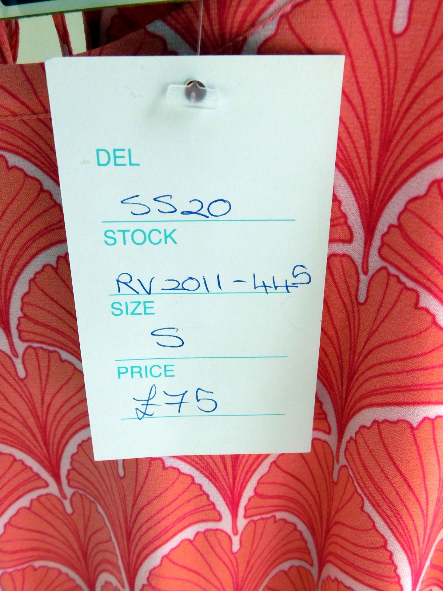 Hatley Roberta Dress, Style: S20DSL1283, Shade: Coral Fans, Size XS (Located Brentwood, See - Image 2 of 2