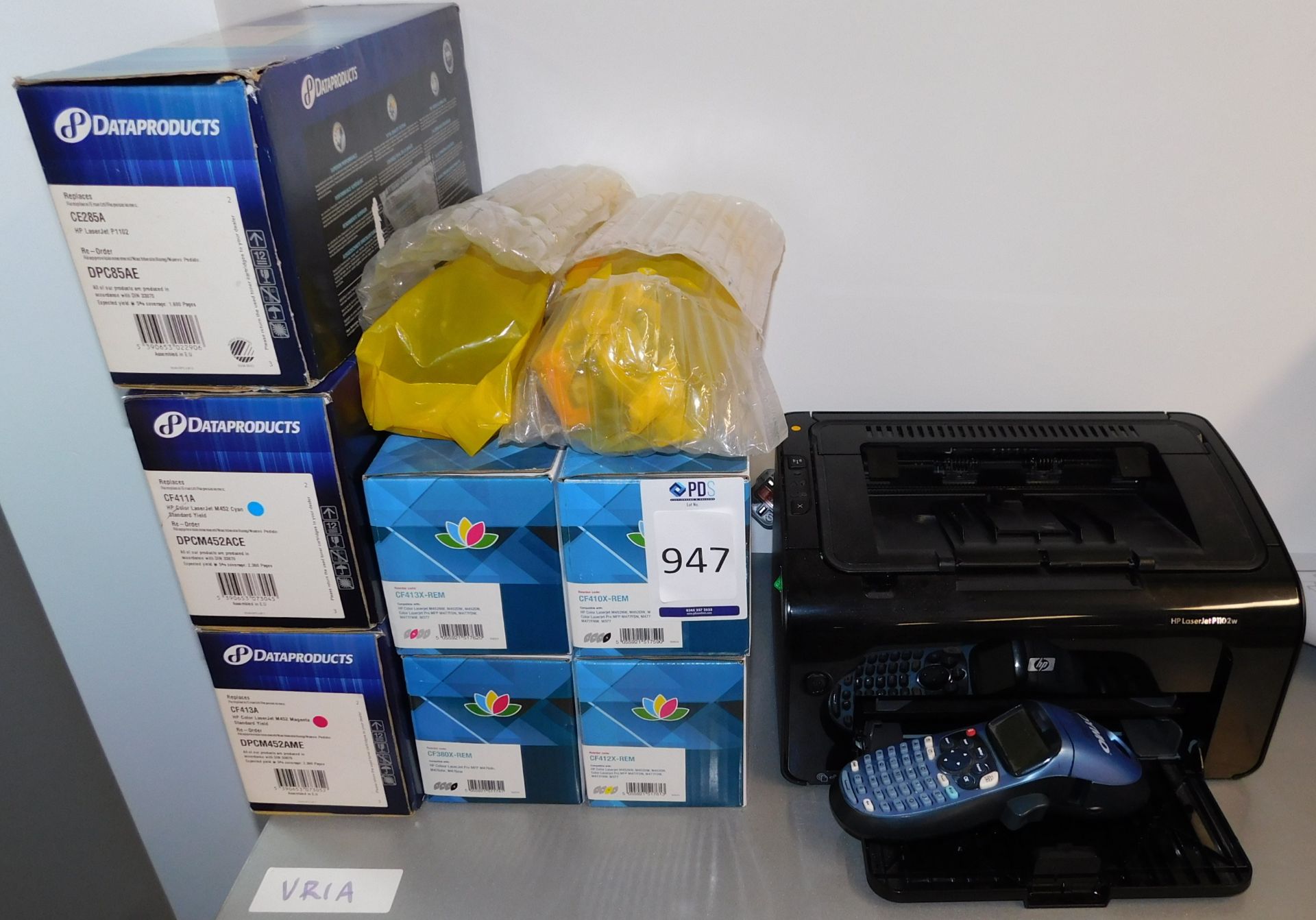 HP LaserJet P1102W Printer & Quantity of Toner (Located Manchester – See General Notes for More