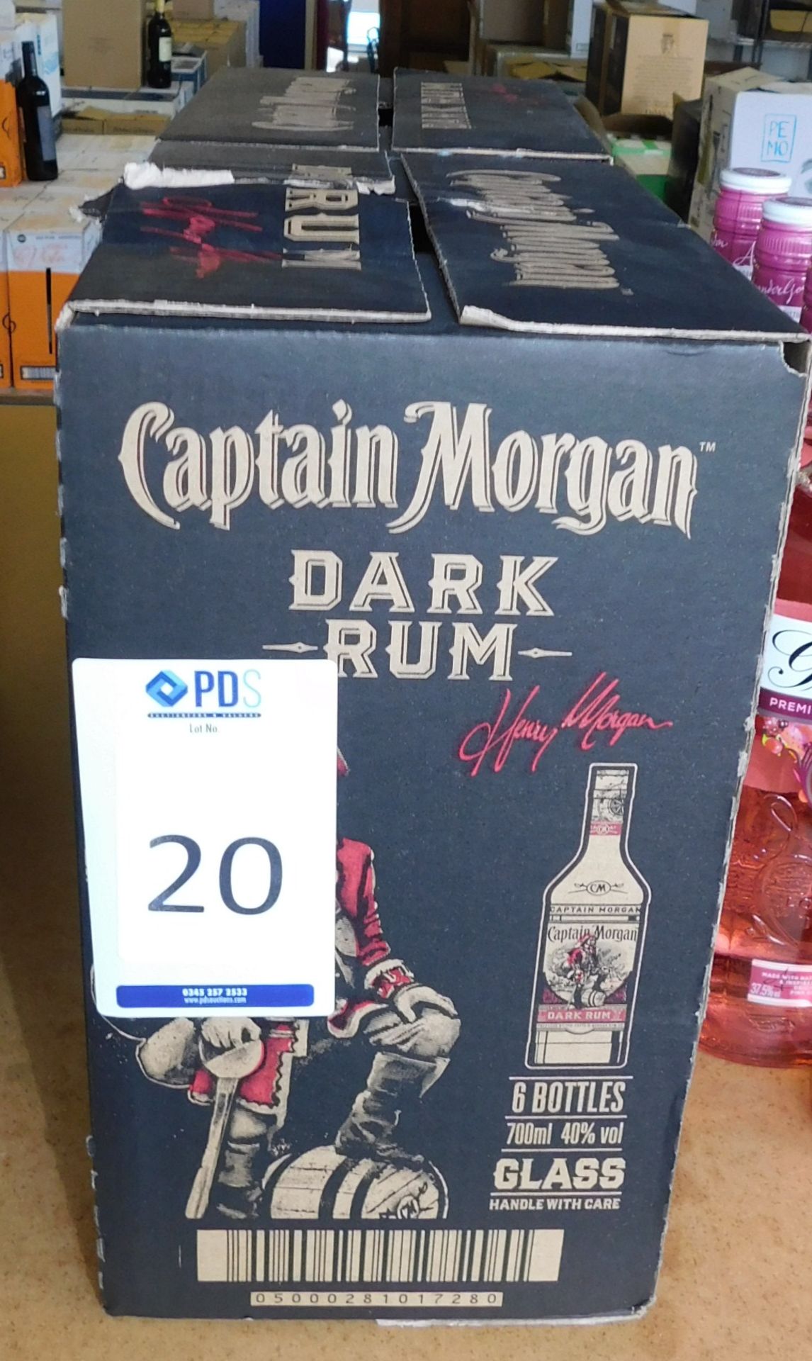 12 Bottles of Captain Morgan Dark Rum, 700ml (Located Stockport – See General Notes for More - Image 2 of 2