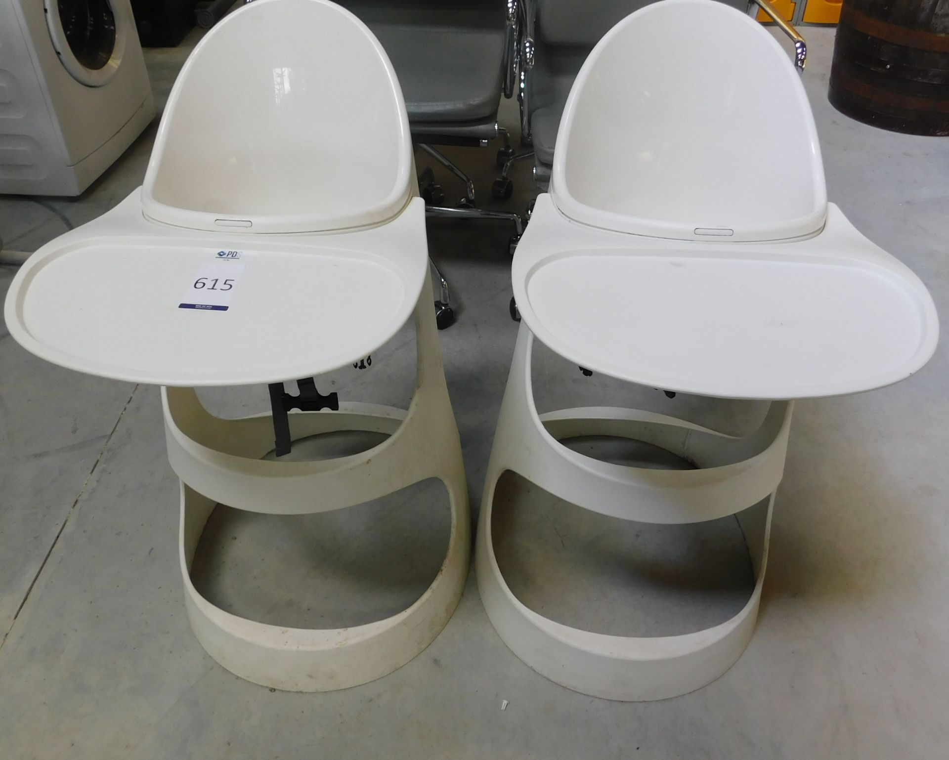 Two Plastic High Chairs (Located Brentwood, See General Notes for More Details)