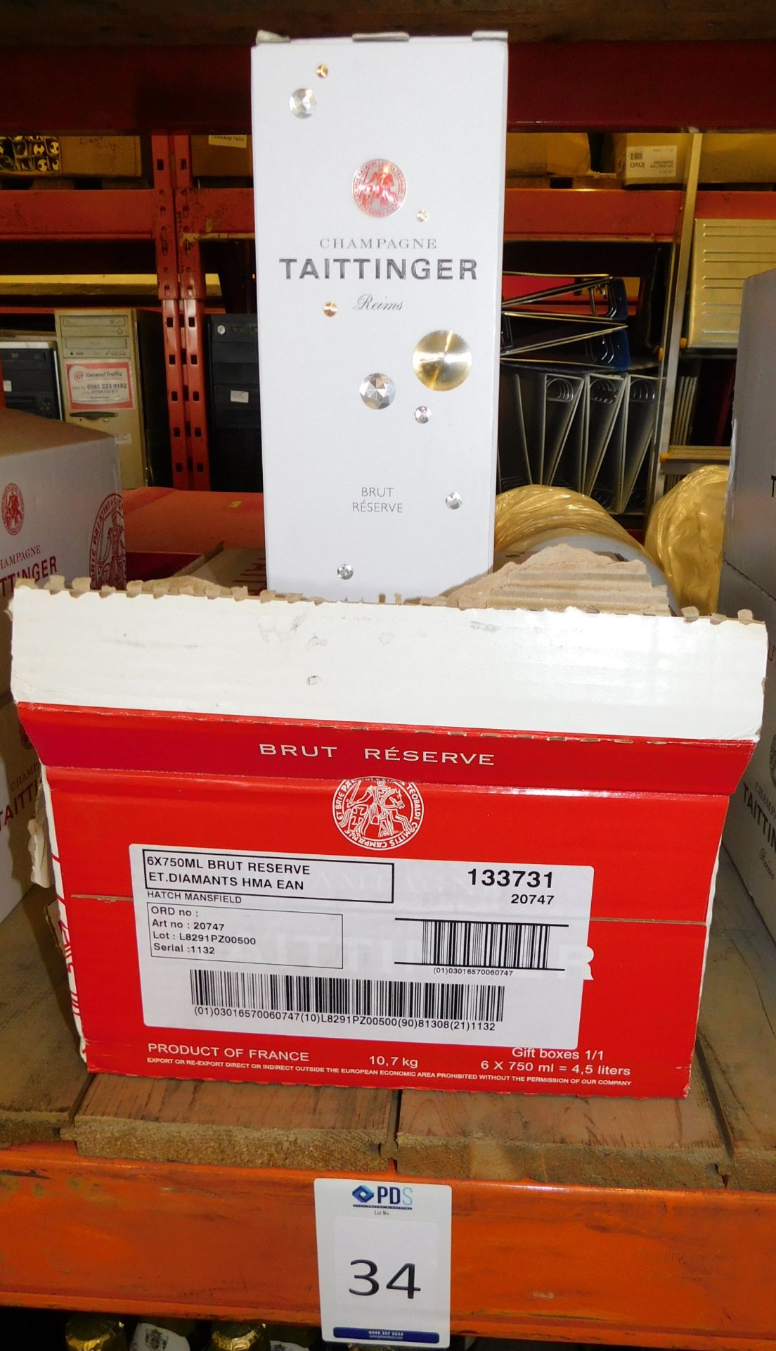 6 Bottles of Tattinger Brut Reserve Champagne, 750ml, Individually Boxed (Located Stockport – See - Image 2 of 3