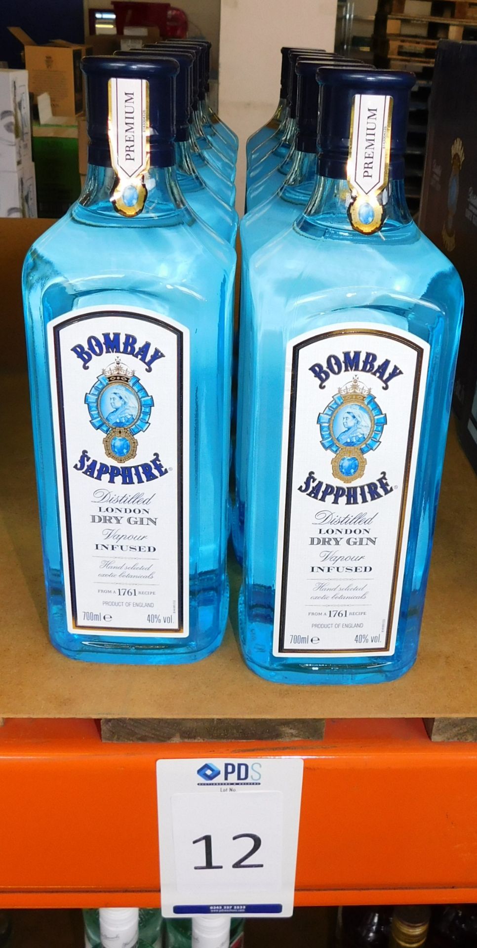 12 Bottles of Bombay Sapphire London Dry Gin, 700ml (Located Stockport – See General Notes for - Image 2 of 2
