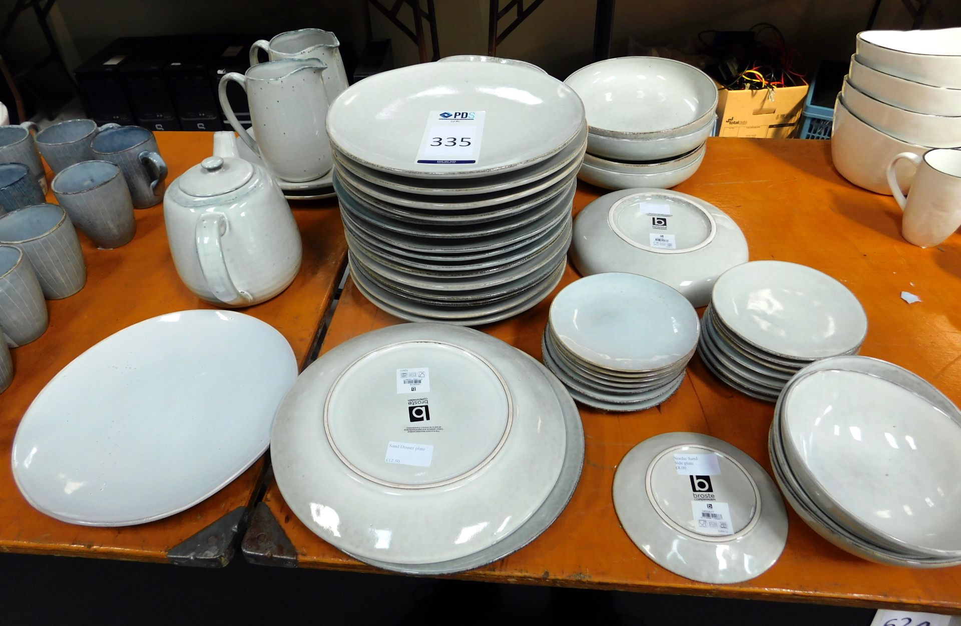 54 Pieces of Broste Nordic Sand Pottery (Located Brentwood, See General Notes for More Details)