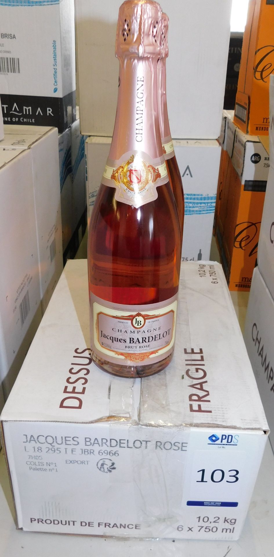 8 Bottles Jacques Bardelot Rose Champagne, 750ml (Located Stockport – See General Notes for More - Image 2 of 2