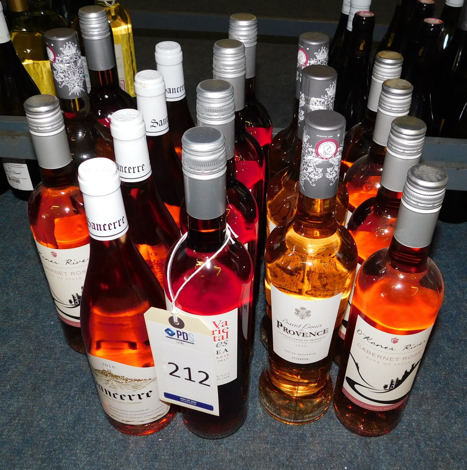 18 Bottles to include 5 O’Canes River Cabernet Rose, 750ml, 4 Estandon Saint Louis de Provence Rose, - Image 2 of 2