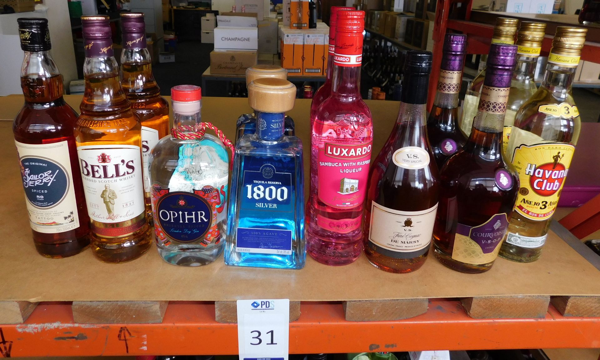 14 Bottles to Include; 3 Havana Club Rum, 70cl, 2 Courvoisier Cognac, 700ml, De Marsy Fine Cognac,