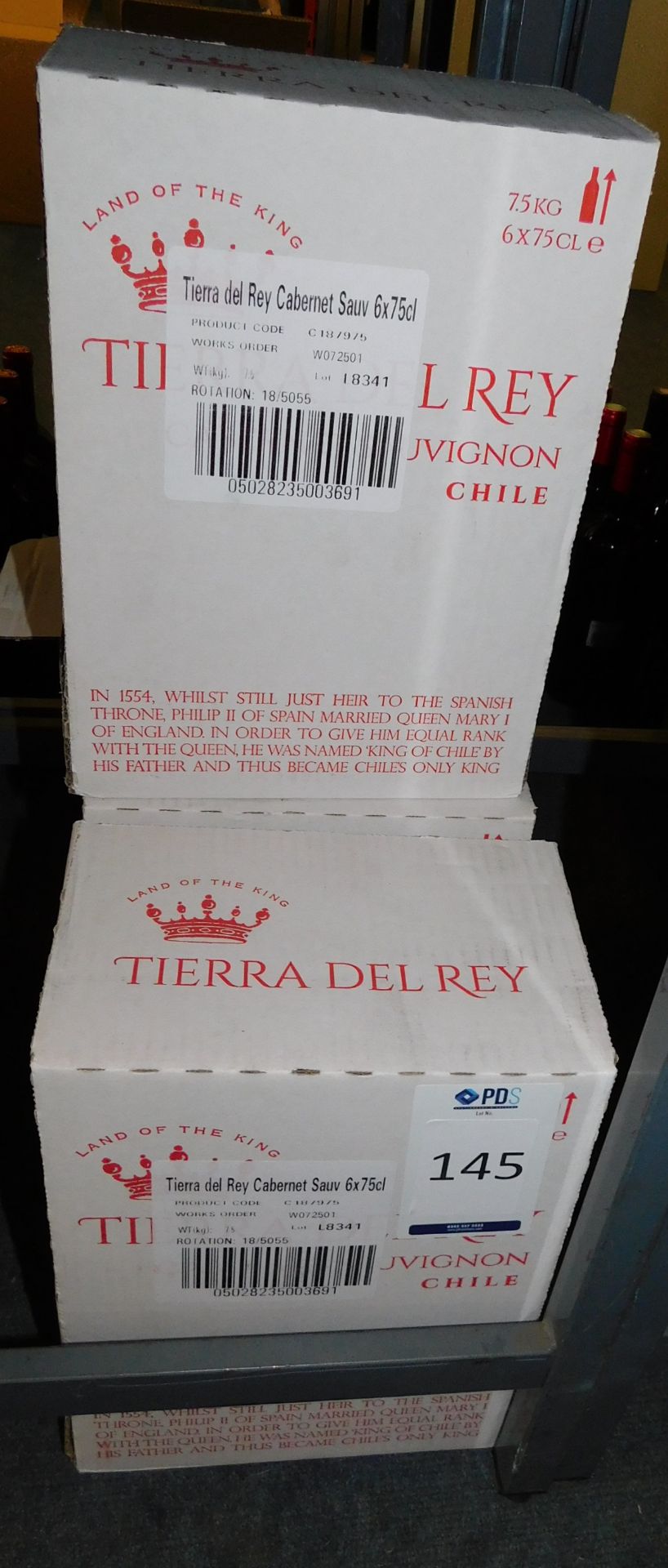 24 Bottles of Tierra Del Rey Cabernet Sauvignon, 75cl (Located Stockport – See General Notes for - Image 2 of 2