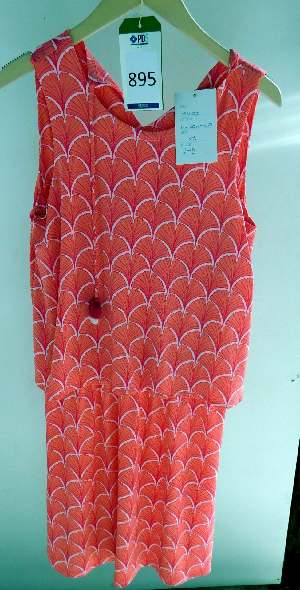 Hatley Roberta Dress, Style: S20DSL1283, Shade: Coral Fans, Size XS (Located Brentwood, See