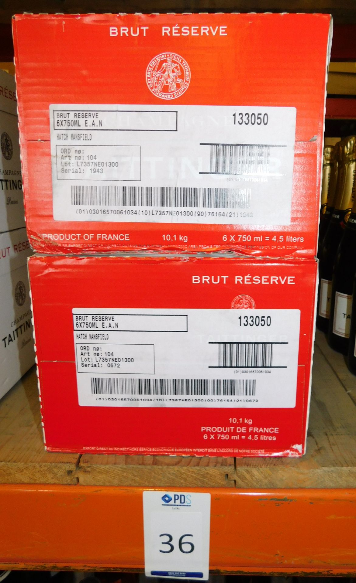 12 Bottles of Tattinger Brut Reserve Champagne, 750ml (Located Stockport – See General Notes for - Image 2 of 2