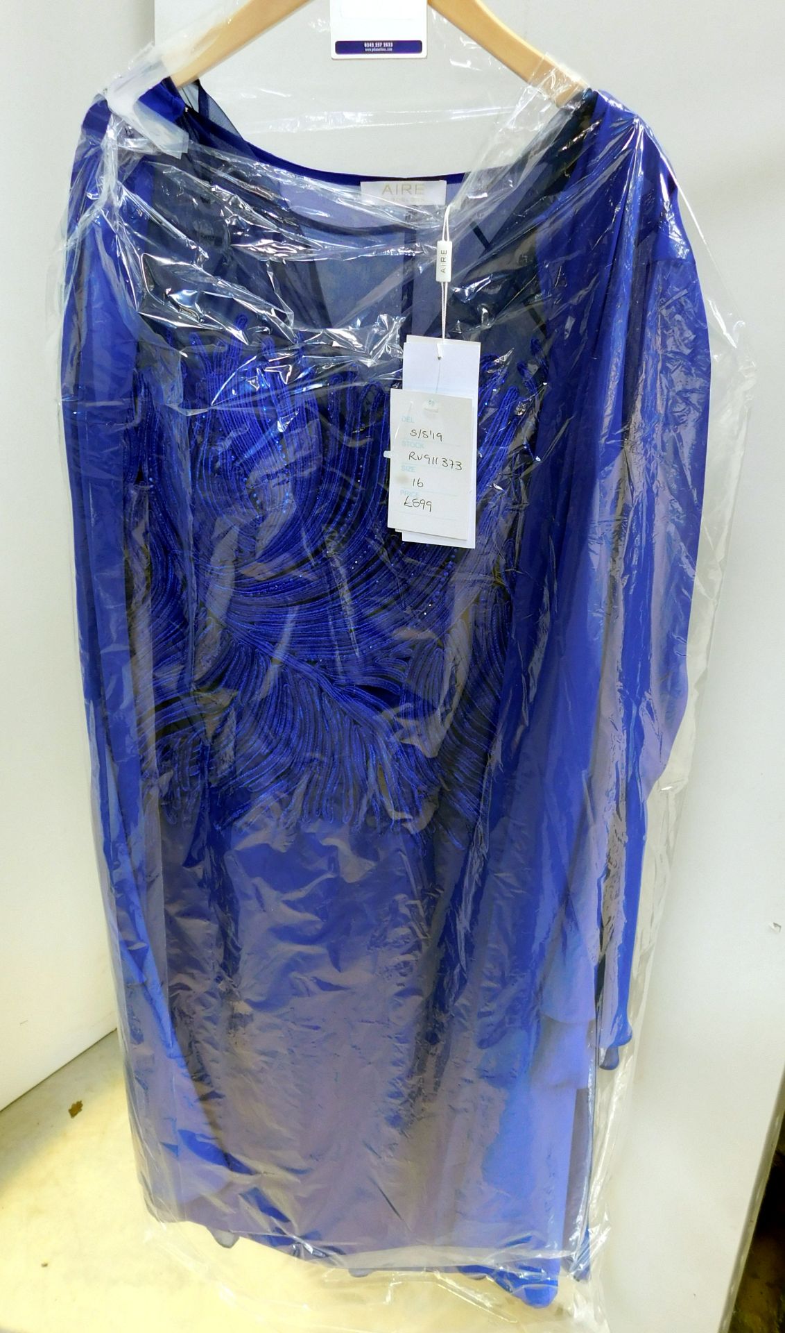 Aire Dress & Cropped Jacket, Shade: Royal Blue, Size 16 (Located Brentwood, See General Notes for