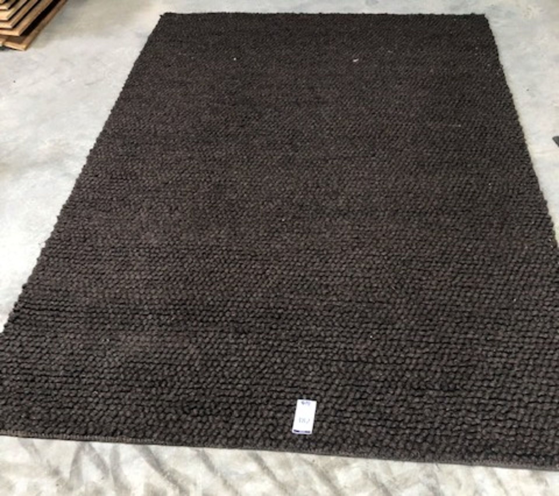 Jacaranda ‘Goodweave’ Hand Made Wool Rug, Certificate Number E11768 Pebbels Design, Charcoal