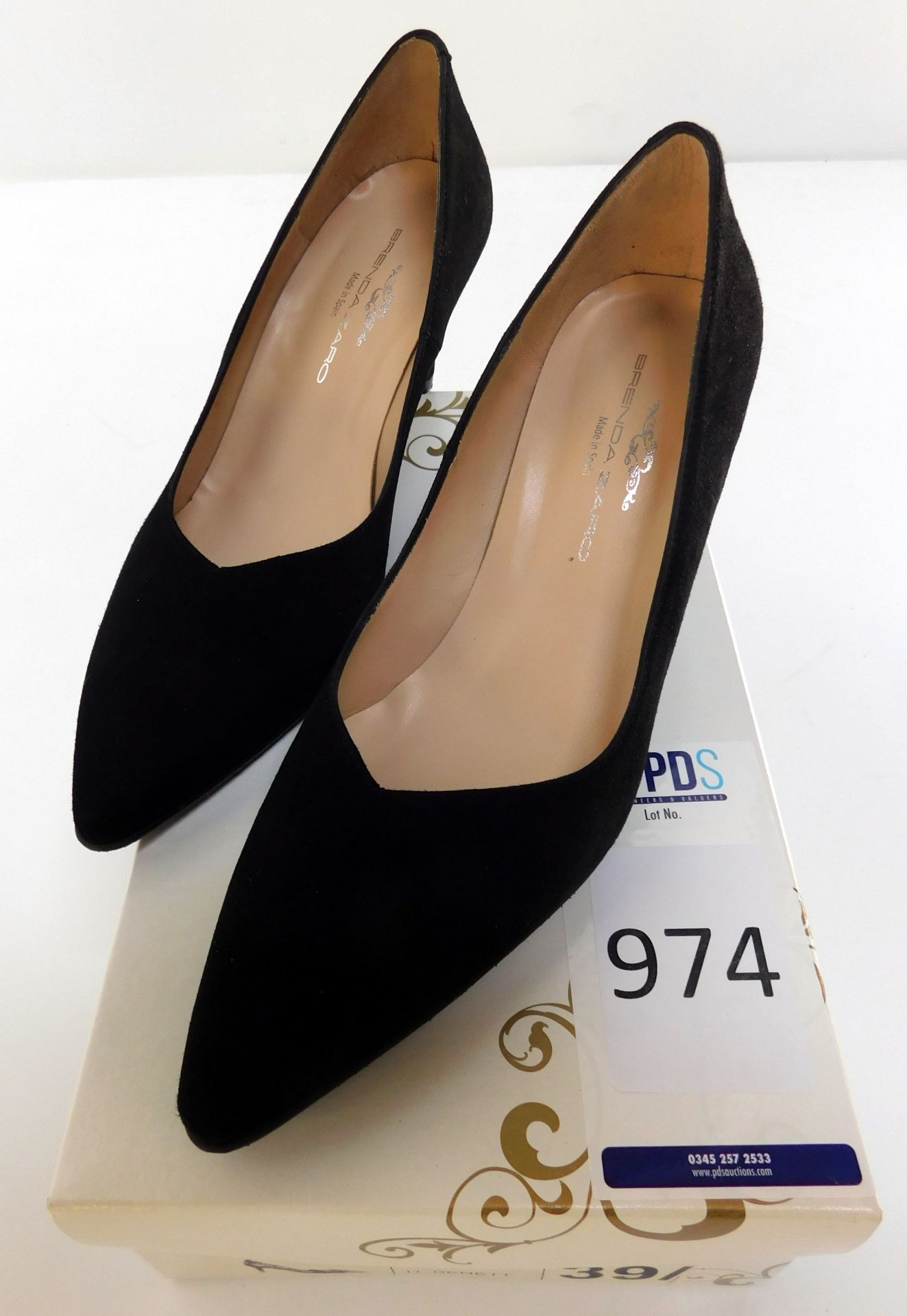 Brenda Zaro H. Bennet Women’s Heels, Model: T1070E, Style: 063570/3, Shade: Black Suede, Size 39/ (