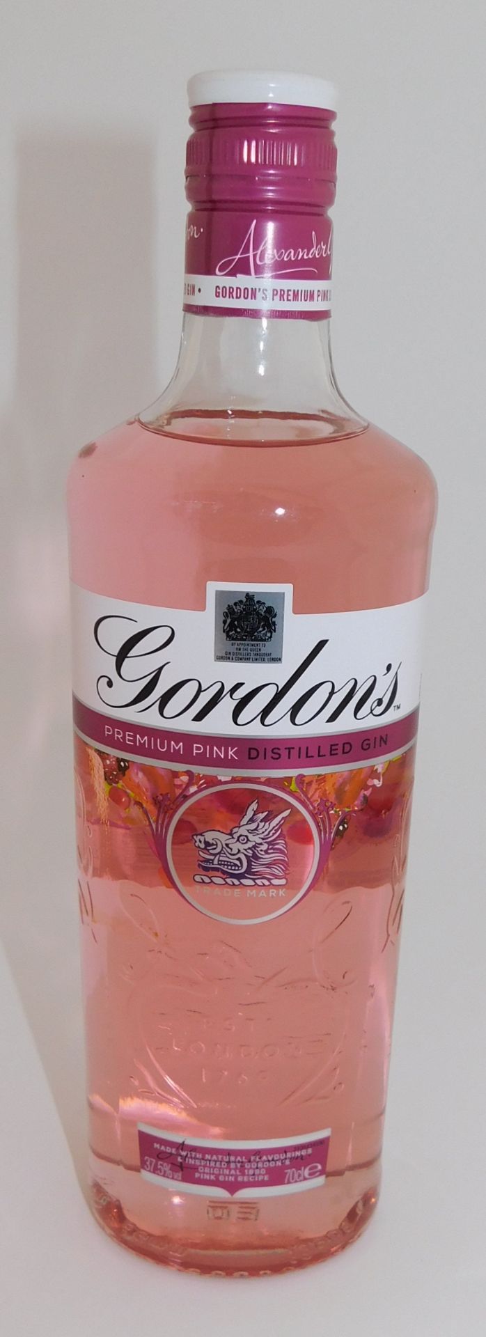 12 Bottles of Gordon’s Premium Pink Distilled Gin, 70cl (Located Stockport – See General Notes for