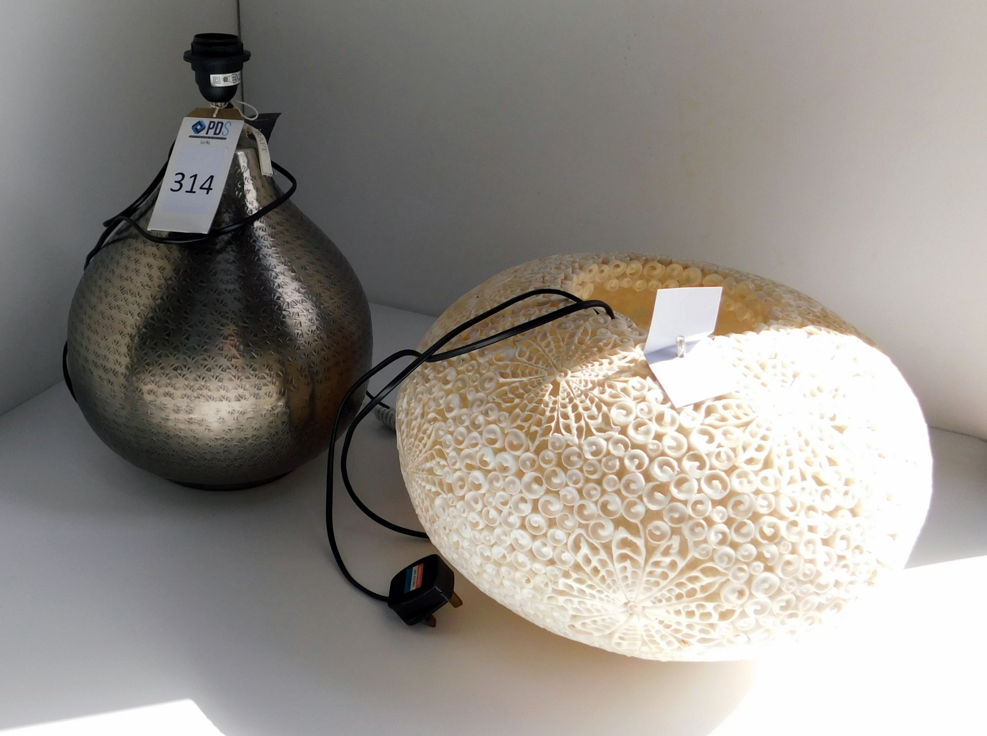 Marriana Sphere Lamp & a Pacific Vienna Table Lamp (Located Brentwood, See General Notes for More