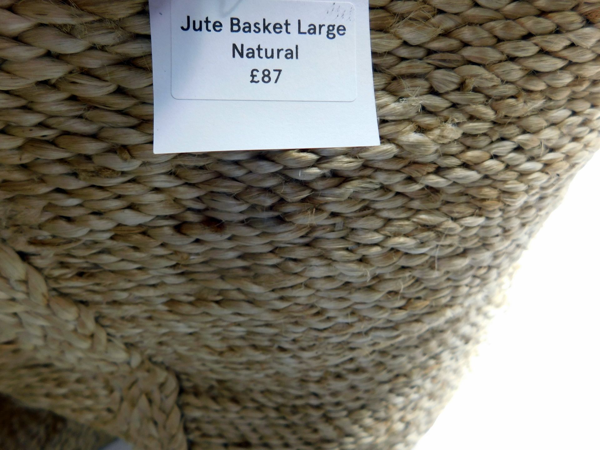 Two Large Jute Baskets, Straw (Located Brentwood, See General Notes for More Details) - Image 2 of 2