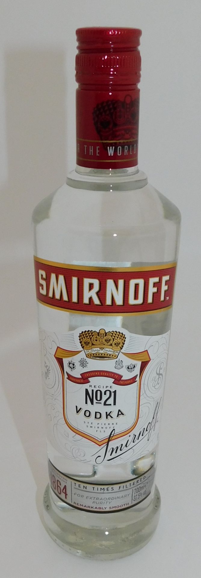 15 Bottles of Smirnoff Vodka, 700ml (Located Stockport – See General Notes for More Details)