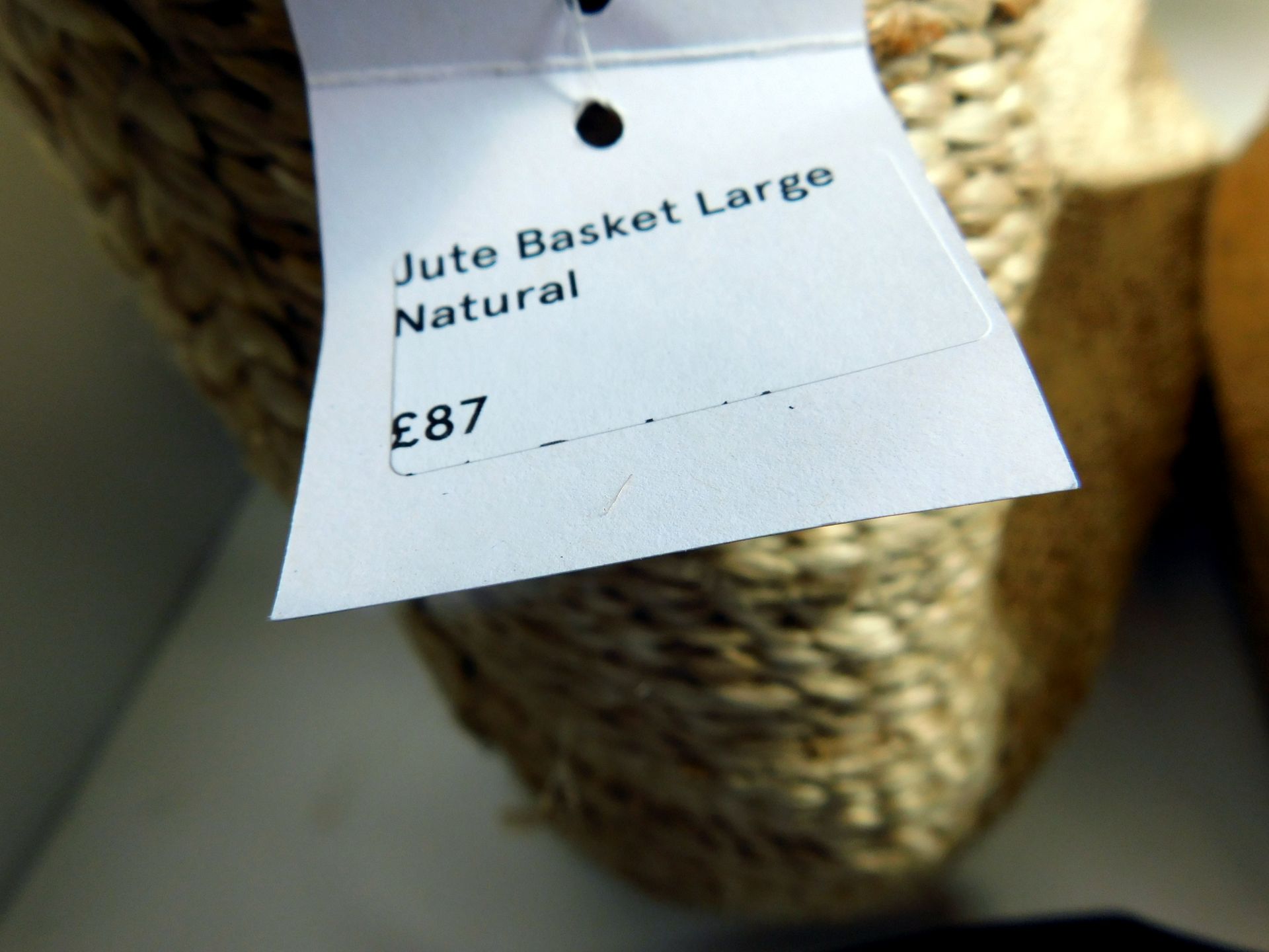 Two Large Jute Baskets, Straw (Located Brentwood, See General Notes for More Details) - Image 2 of 2