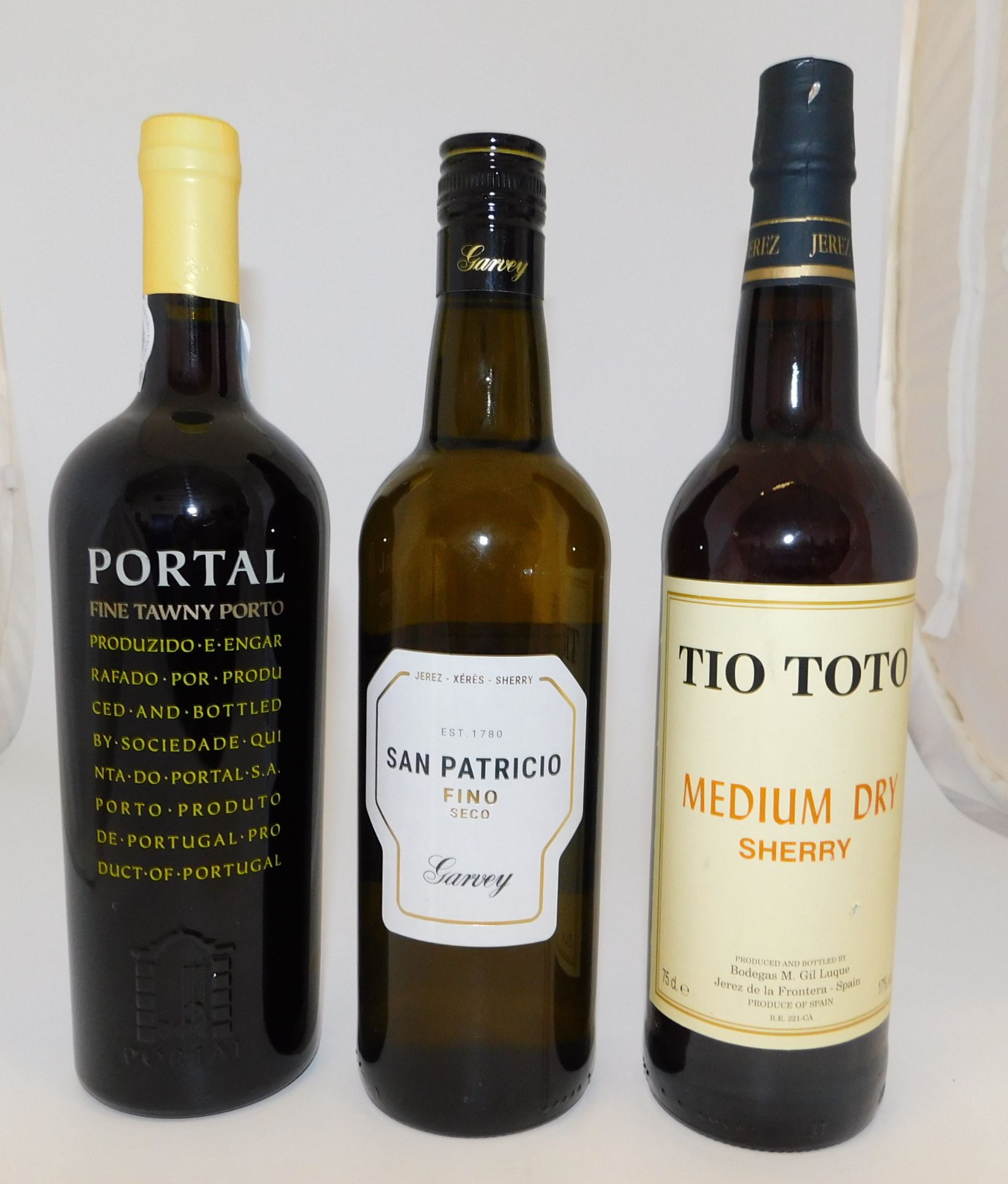 19 Bottles to Include 15 Portal Fine Tawny Porto, 750ml, 3 San Patricio Dry Sherry, 75cl & Tio Tonto