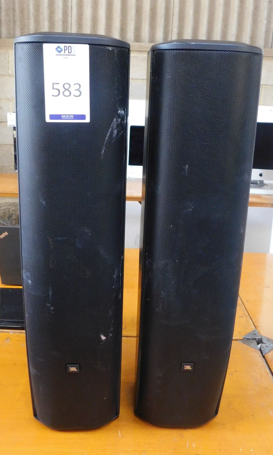 Two JBL CBT Series Model CBT70J-1 Speakers (Located Brentwood, See General Notes for More Details)
