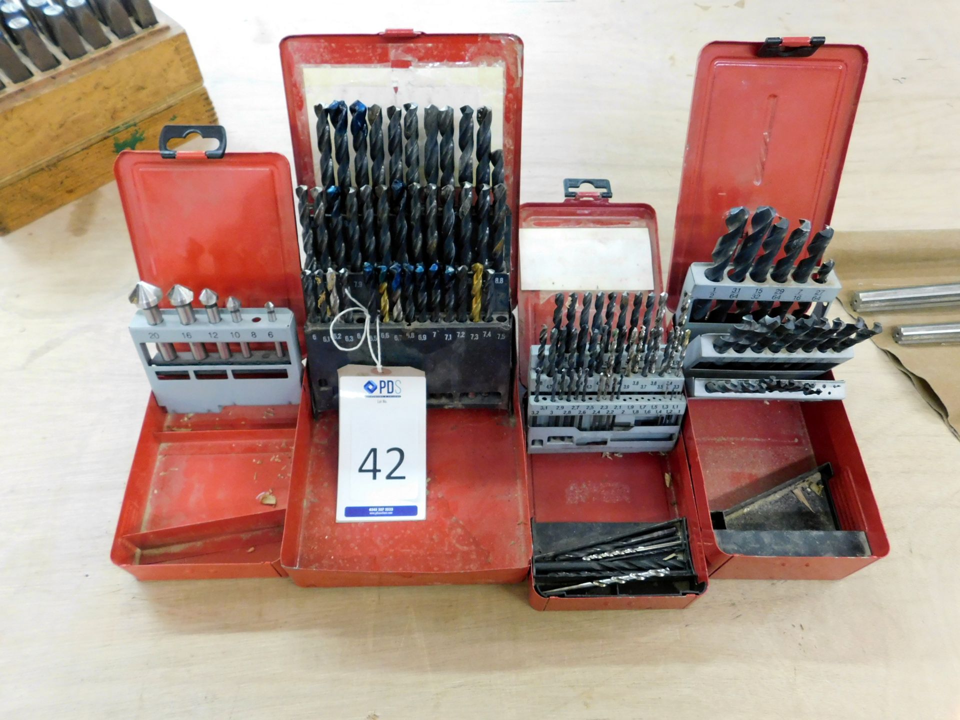 SAF & Dormer Dill Bit Set, RS Pro Countersink Set & Two Unbranded Drill Bit Sets (Located Bethnal