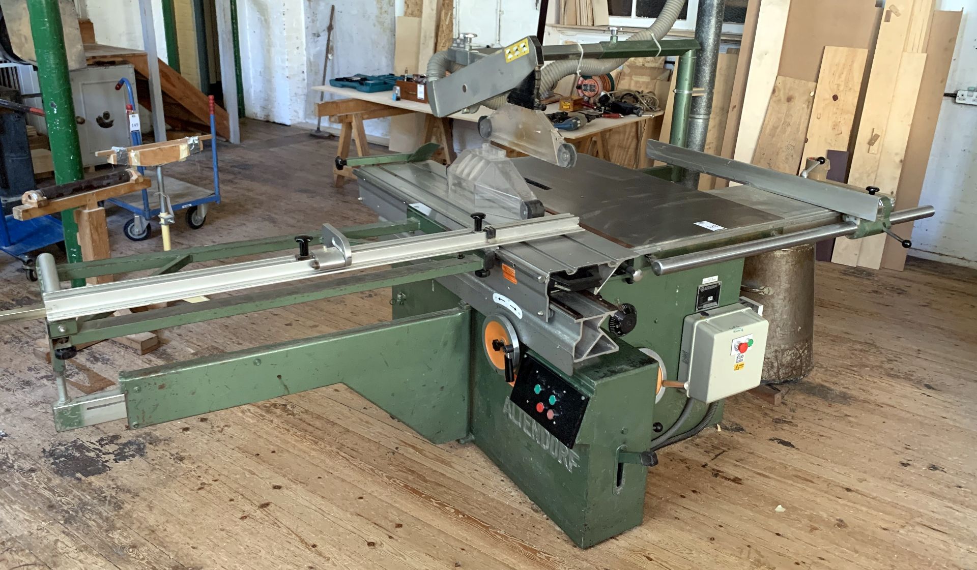 Altendorf 83-11-117 Tier 45 Sliding Table Saw (1983) with Spare Blade Guard (Located Bethnal Green –