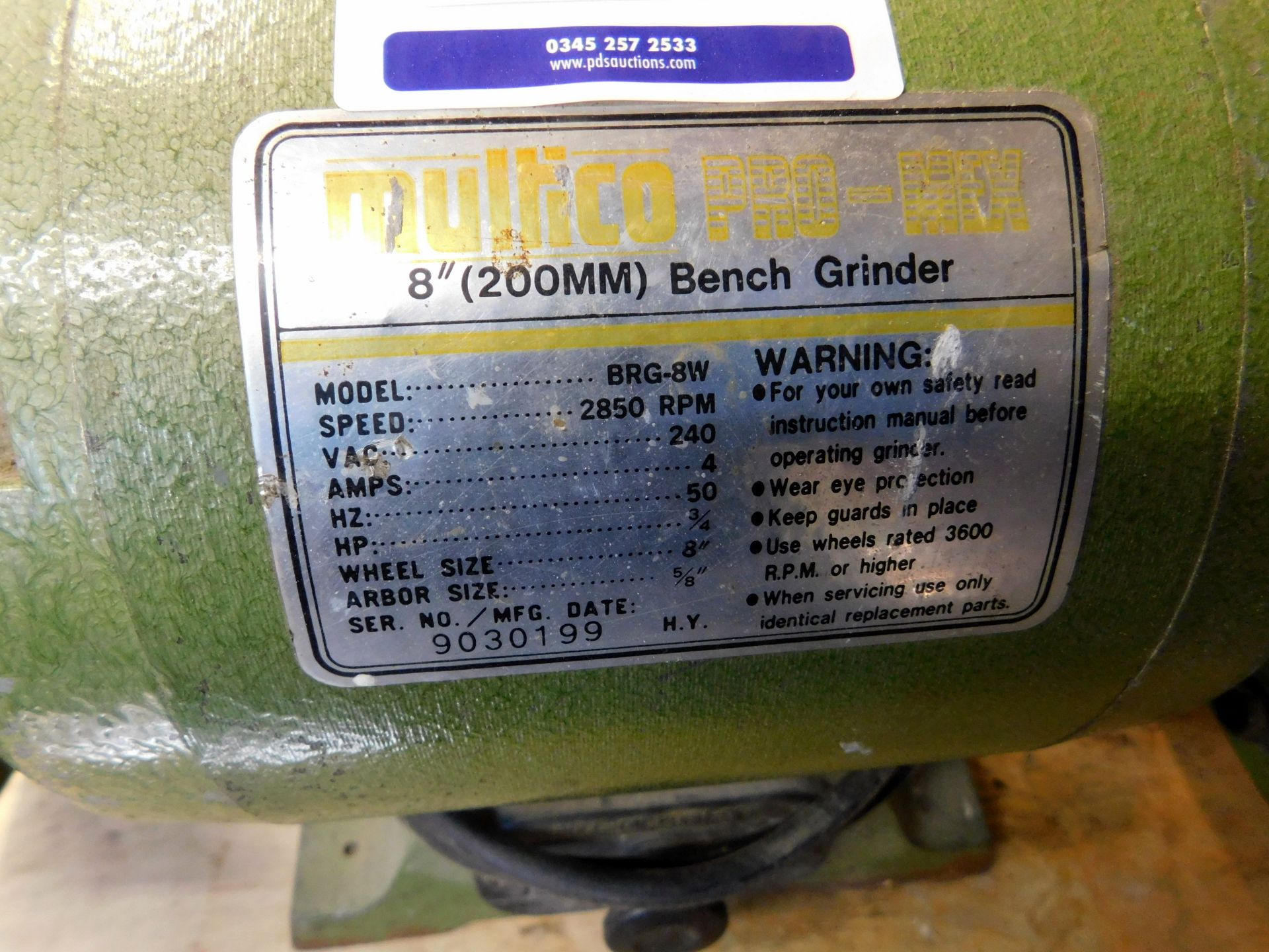 Multi-Co Pro 200mm Twin Bench Top Grinder (Located Bethnal Green – Please see General Notes for More - Image 2 of 2